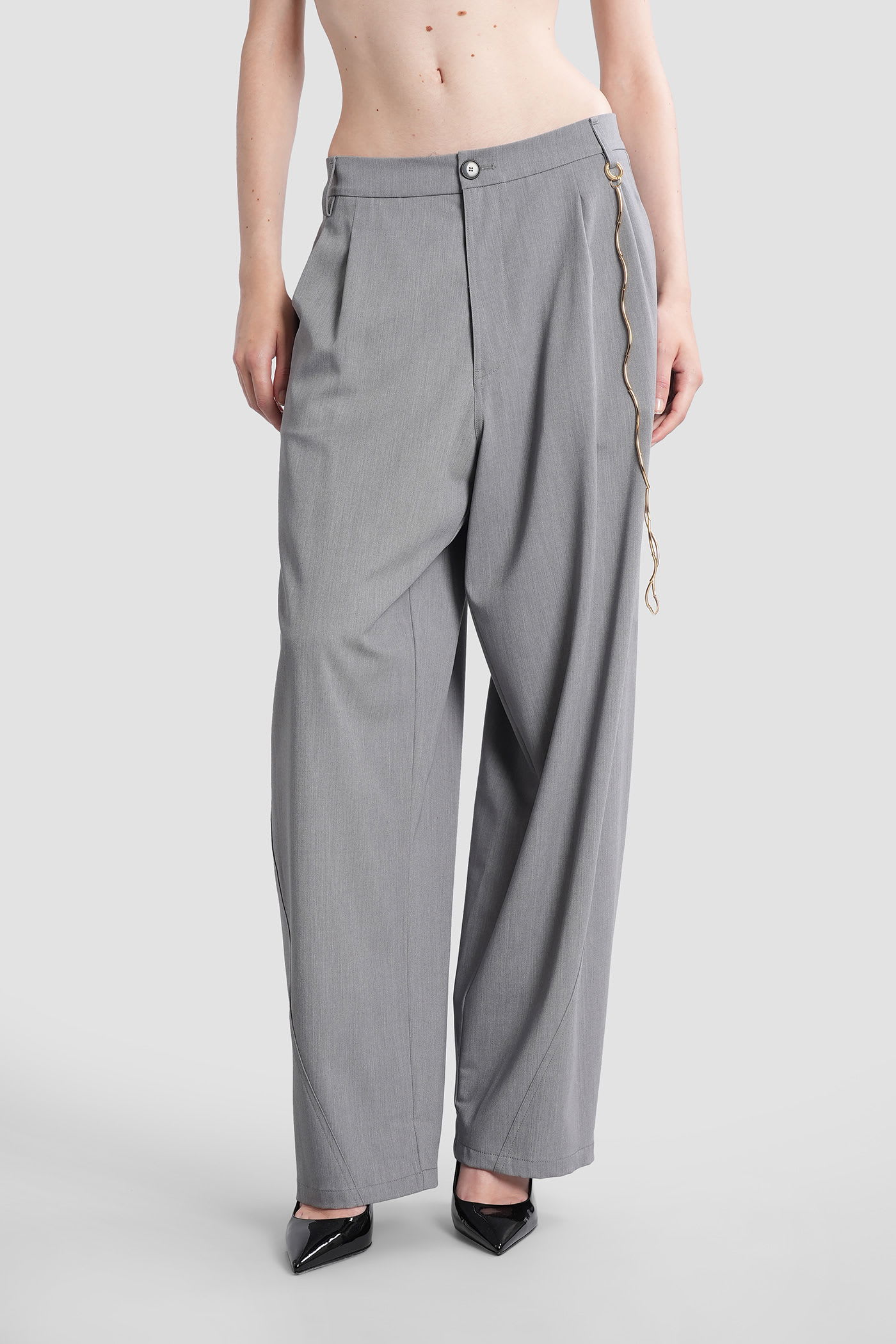 Phebe Pants In Grey Polyester