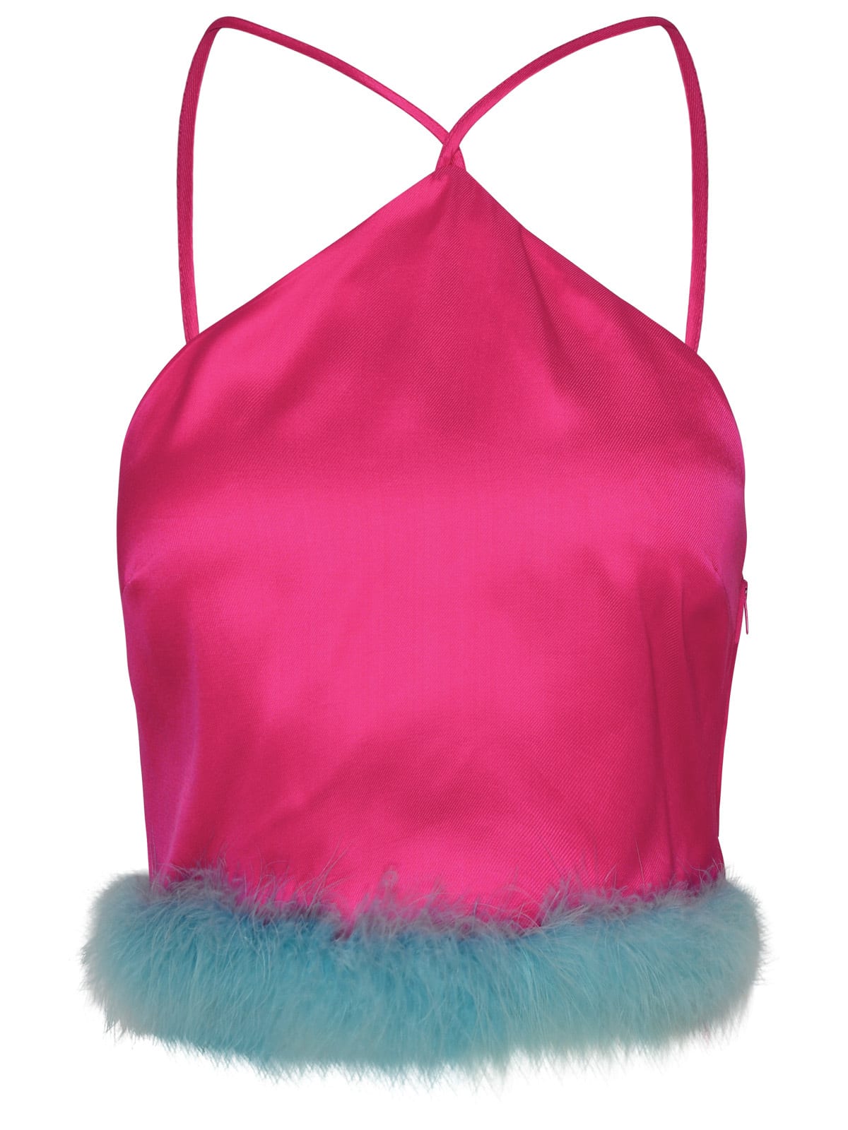 AMEN MARABU TOP IN FUCHSIA VISCOSE