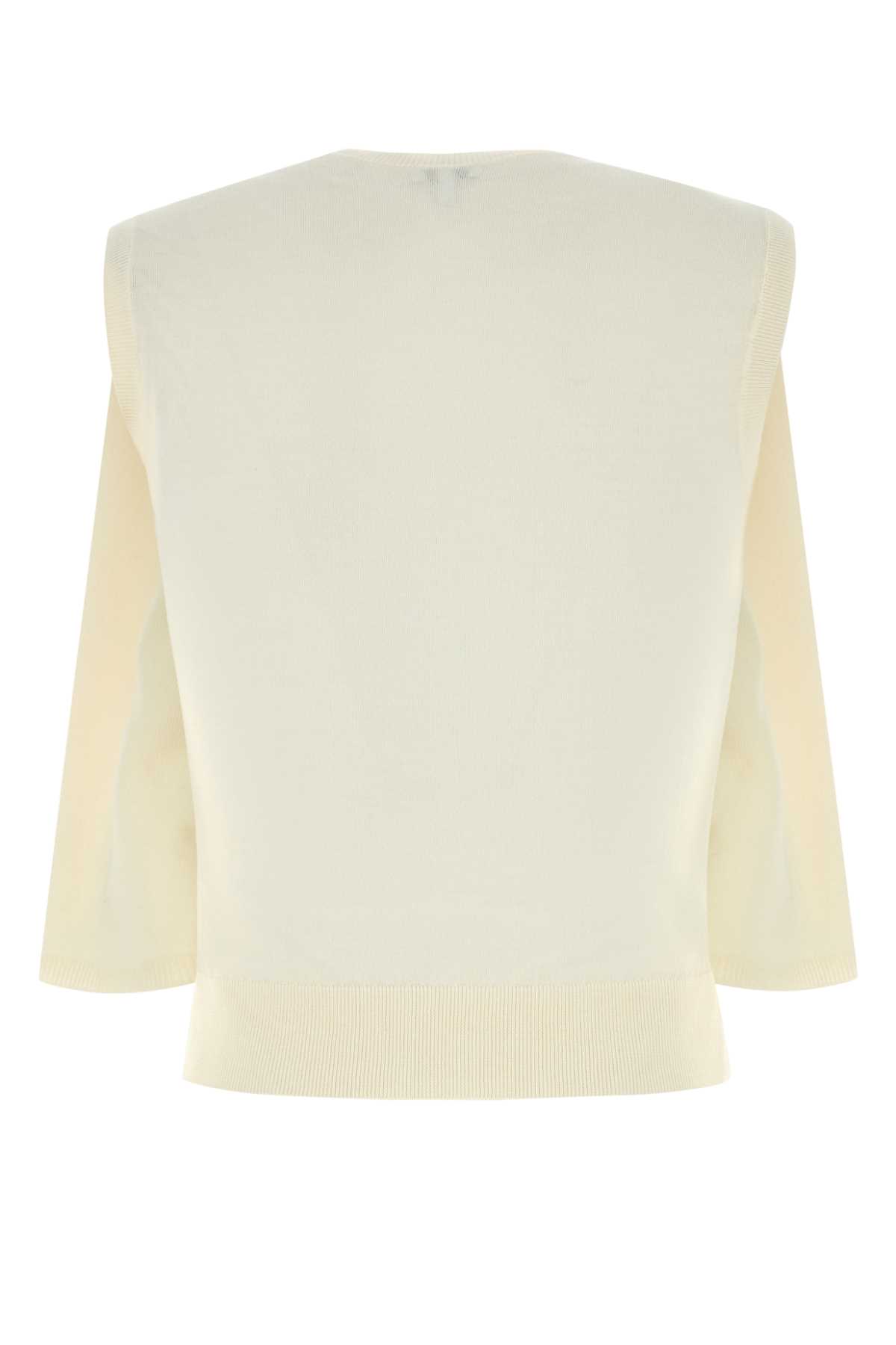 Loewe Wool Sweater Sweaters And Cardigans White In Neutral