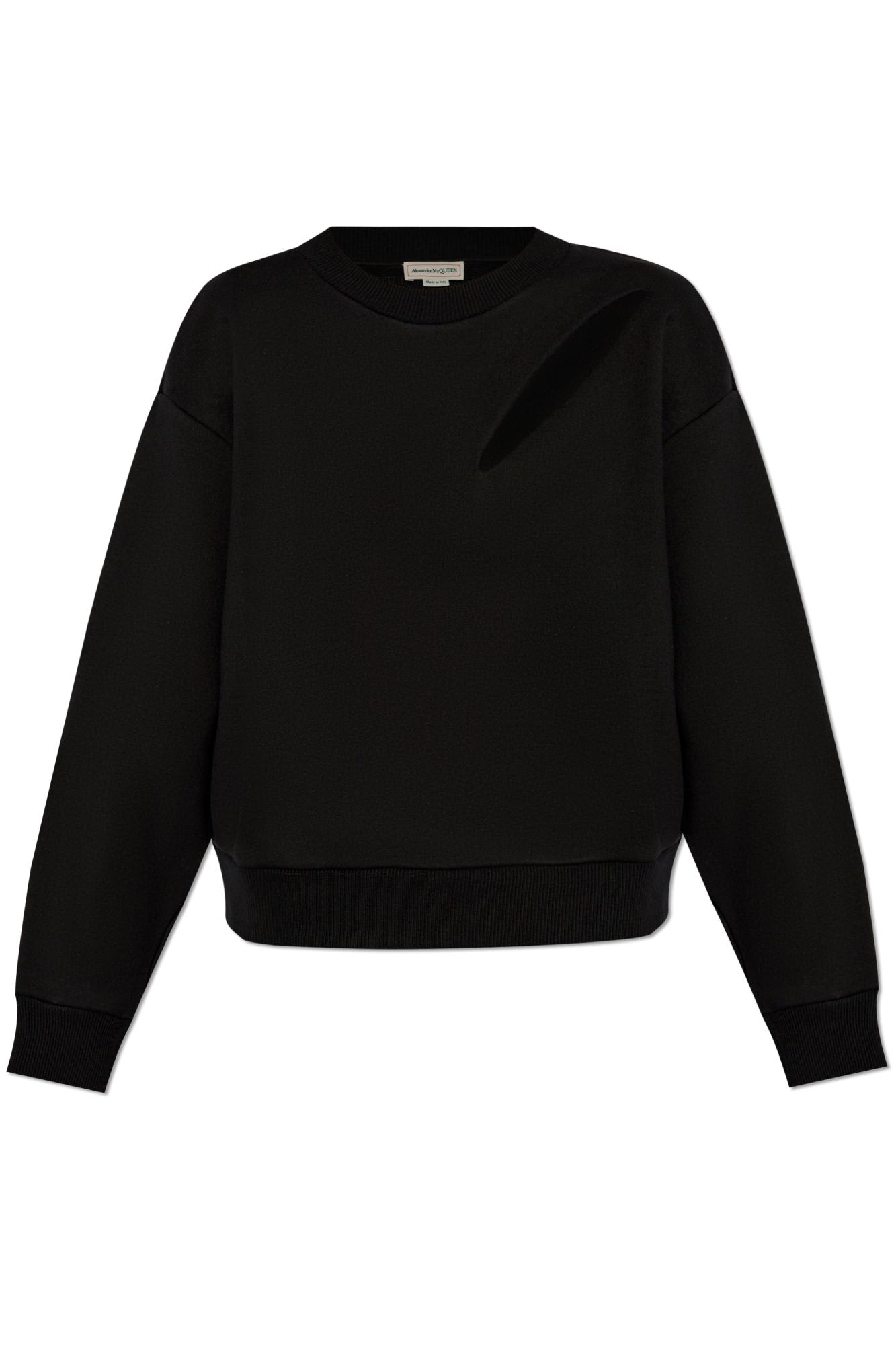 Shop Alexander Mcqueen Sweatshirt With Logo In Black