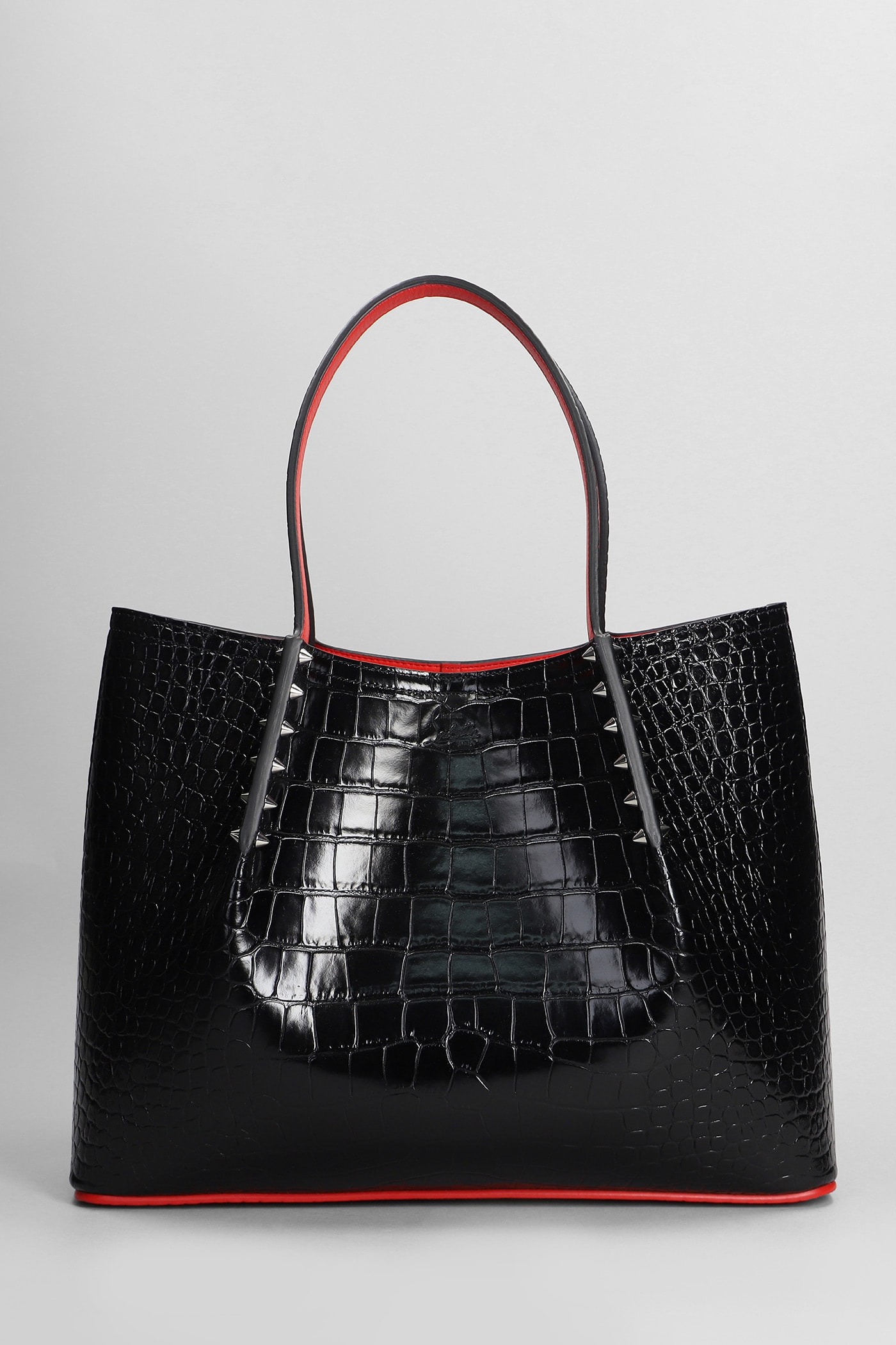 Shop Christian Louboutin Cabarock Tote In Black Leather