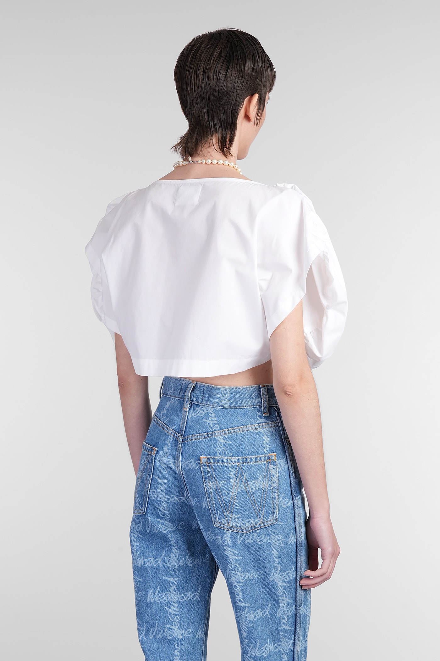 Shop Vivienne Westwood Heart Top Topwear In White Cotton