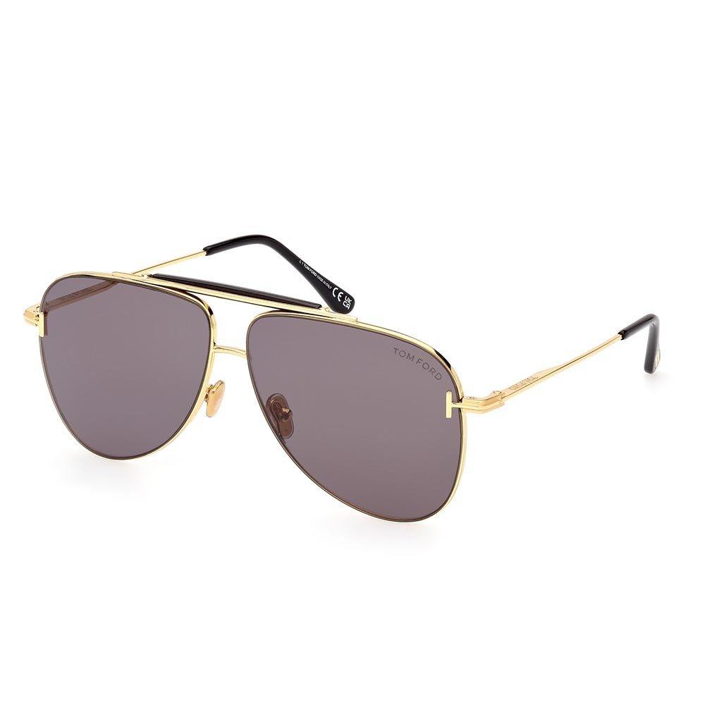 Shop Tom Ford Aviator Frame Sunglasses Sunglasses In 30a Oro Carico Lucido / Fumo