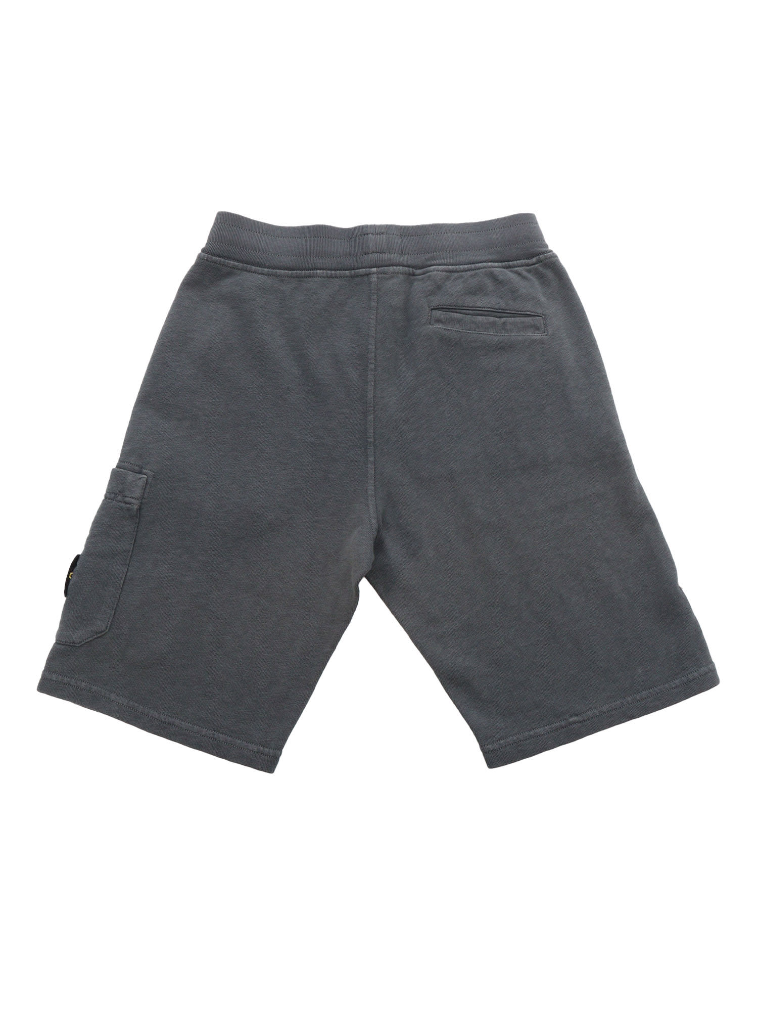 Shop Stone Island Junior Gray Fleece Bermuda Shorts In Grey