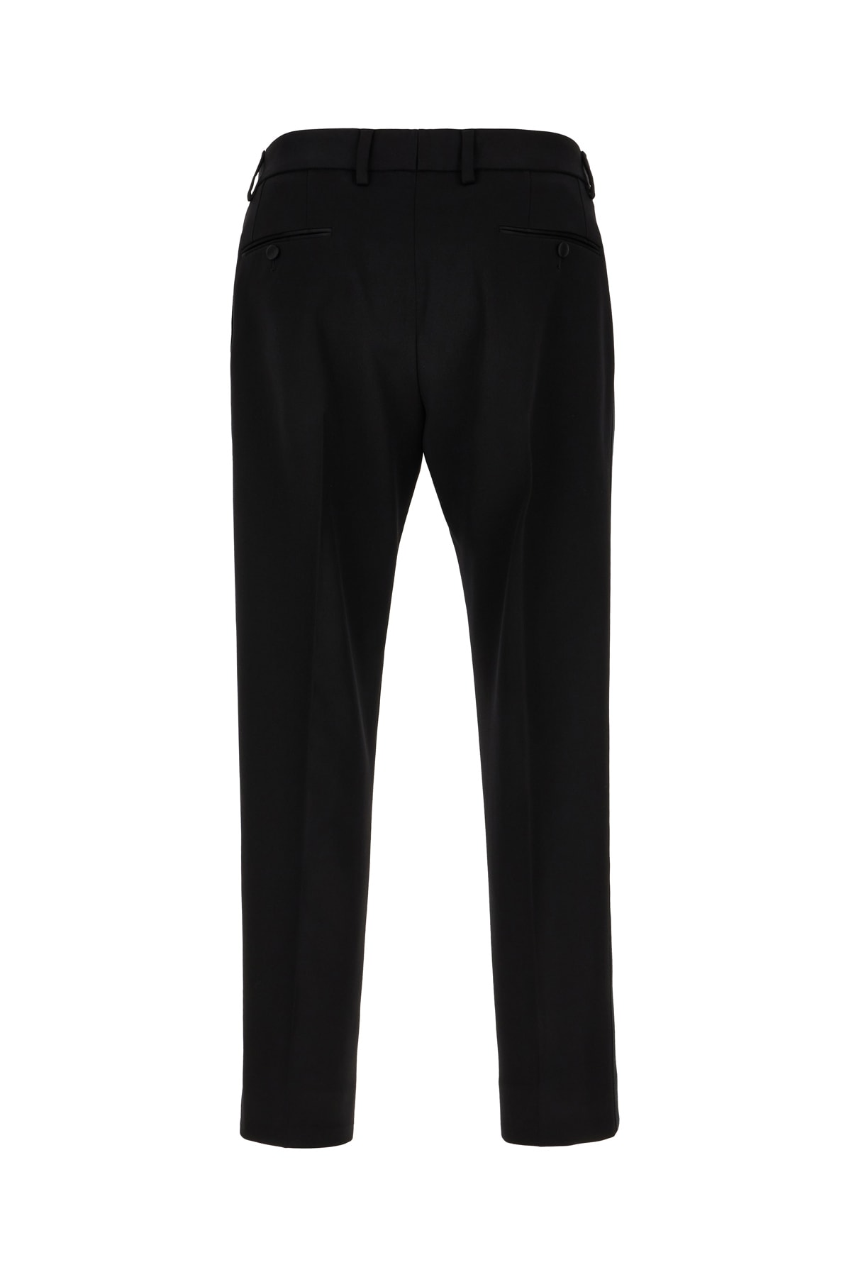 Shop Dolce & Gabbana Black Wool Pants In Nero