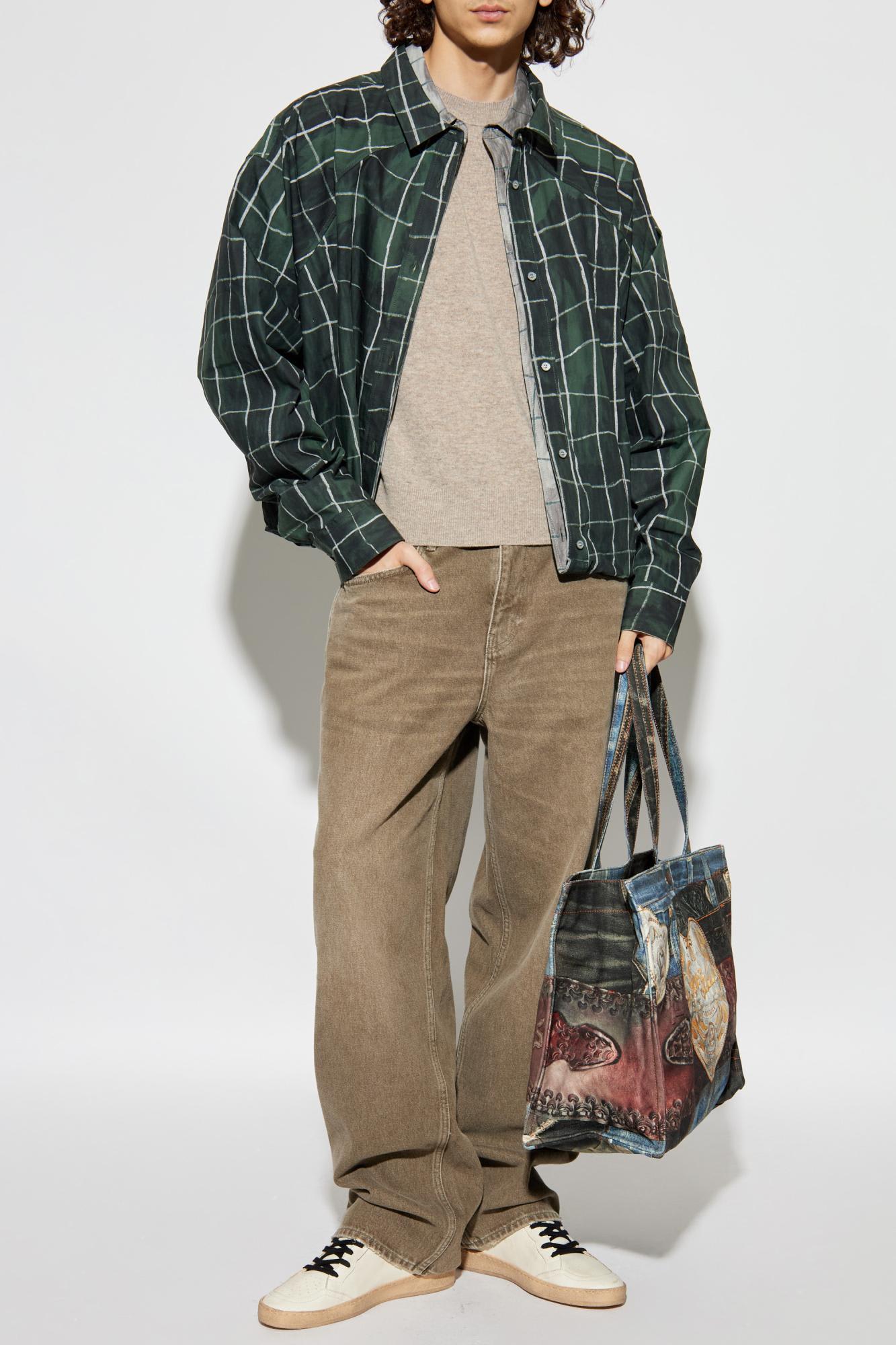 Acne Studios Wool Sweater With Logo In Gray