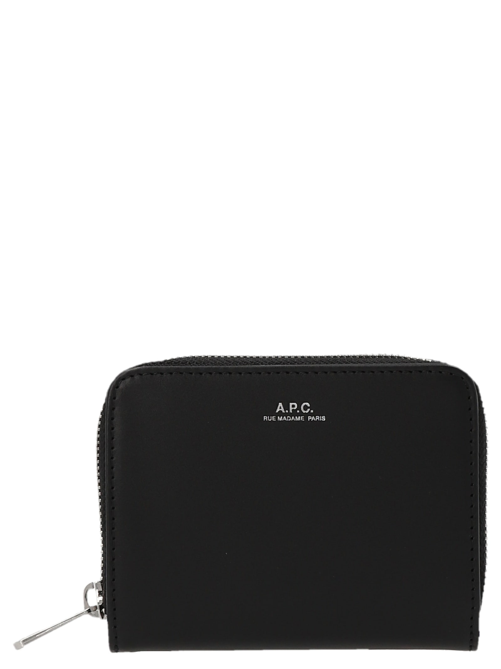 A.p.c. Compact Emmanuel Wallet In Black