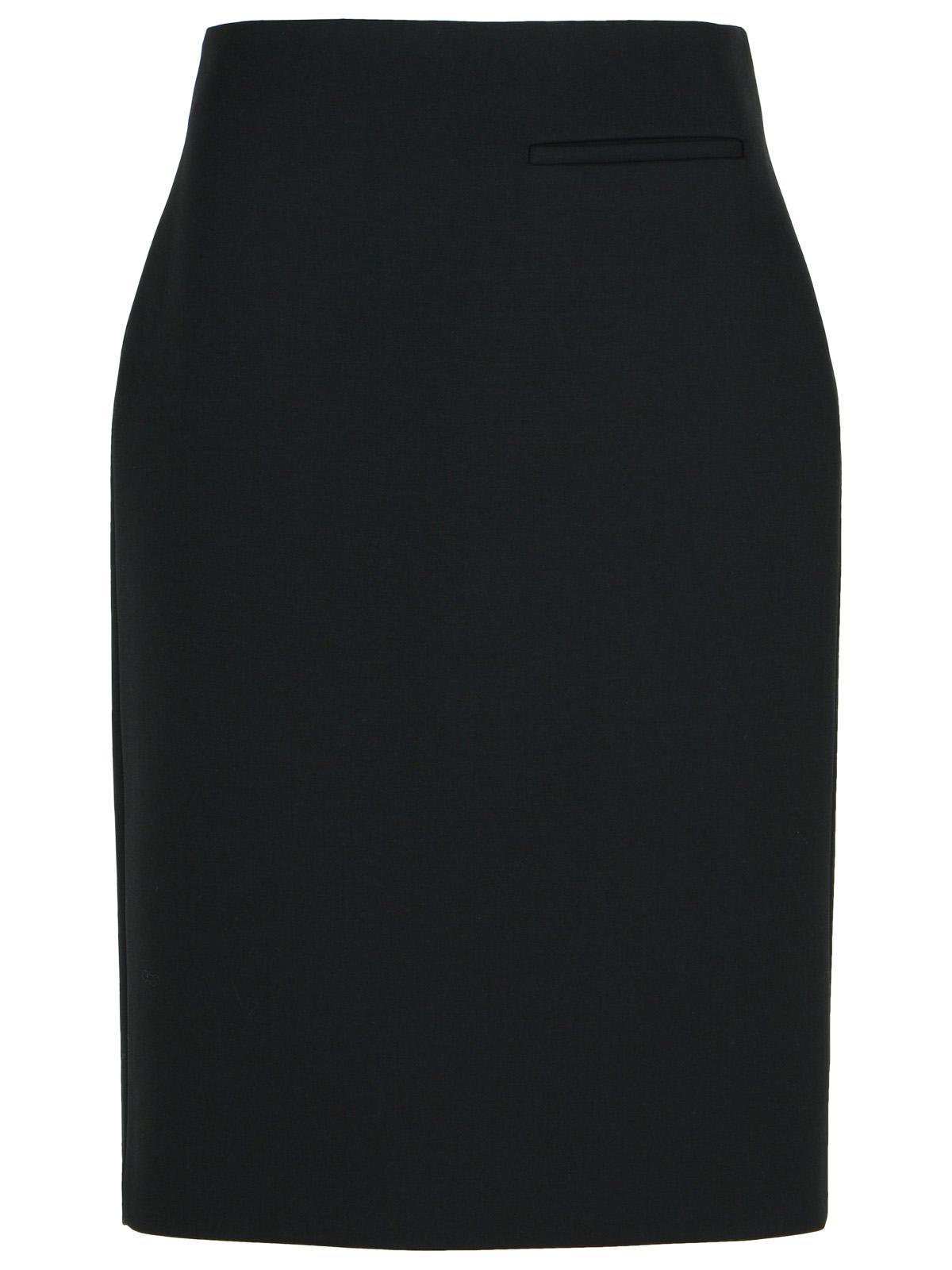 Róhe pencil Black Wool Blend Skirt