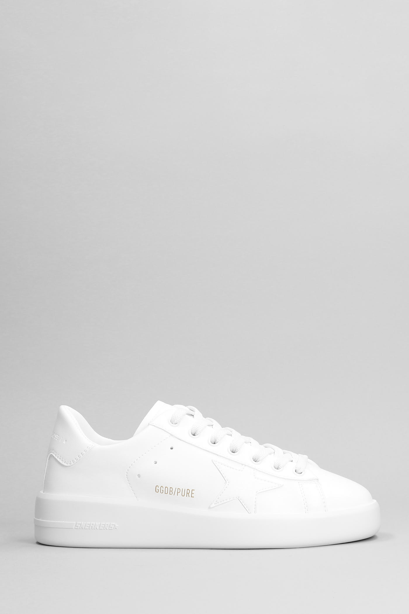 Shop Golden Goose Pure Star Sneakers In White Leather