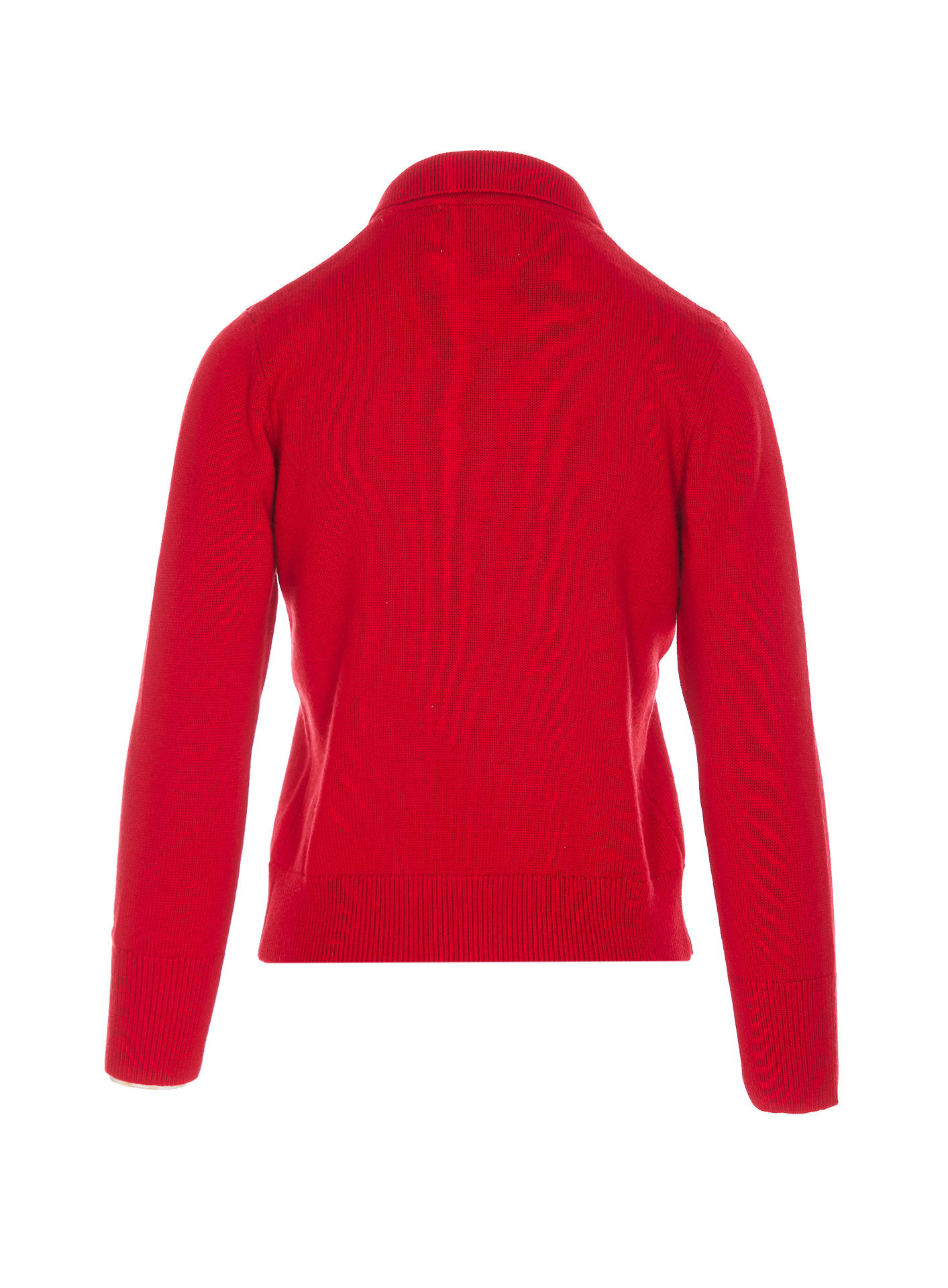 Isabel Marant Étoile Long Sleeve Ribbed Top With Embroidered Front In Red