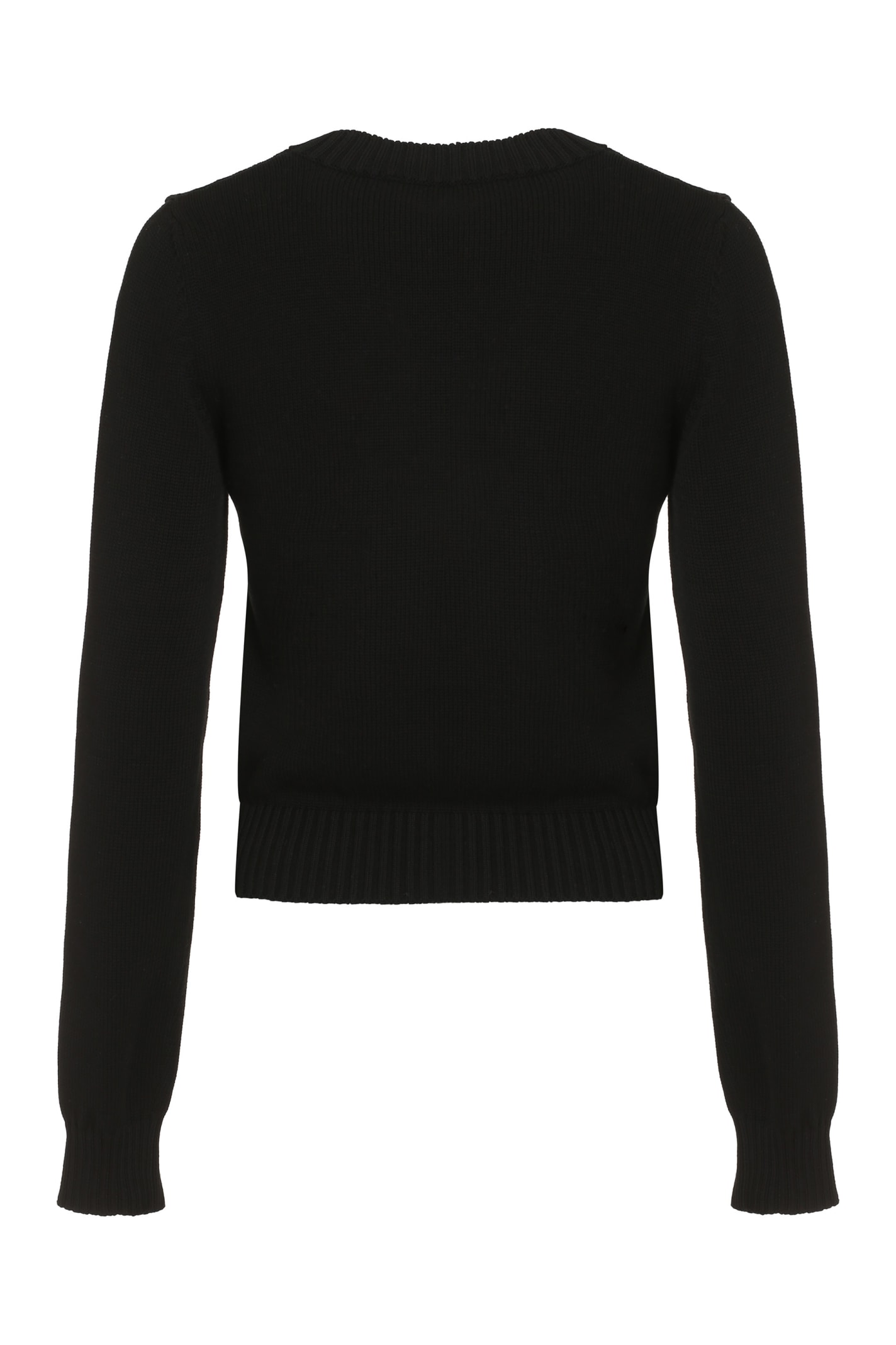 Shop Palm Angels Cotton Sweater In Nero/off White