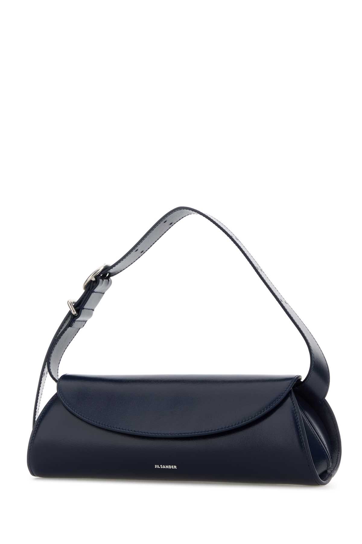 Jil Sander Midnight Blue Leather Small Cannolo Crossbody Bag In Blue