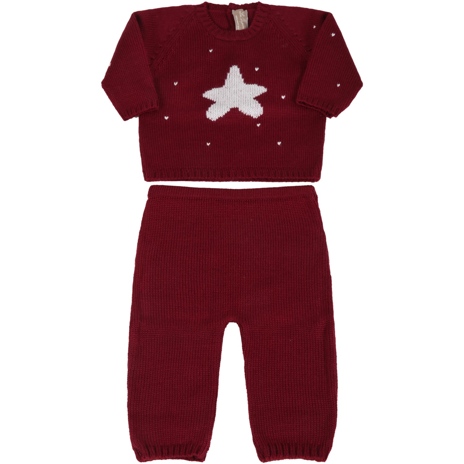 La stupenderia Bordeaux Suit For Baby Kids With Star