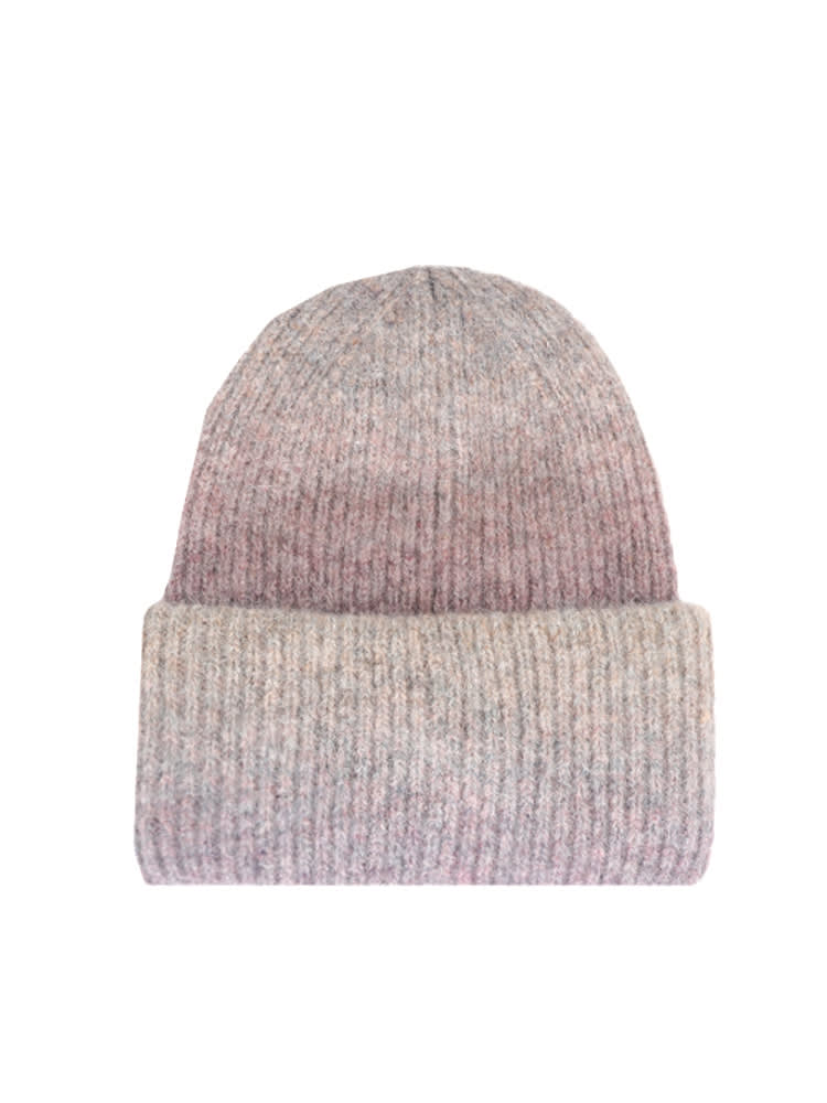 Shop Dondup Beanie Hat With Applied Logo In Lilla