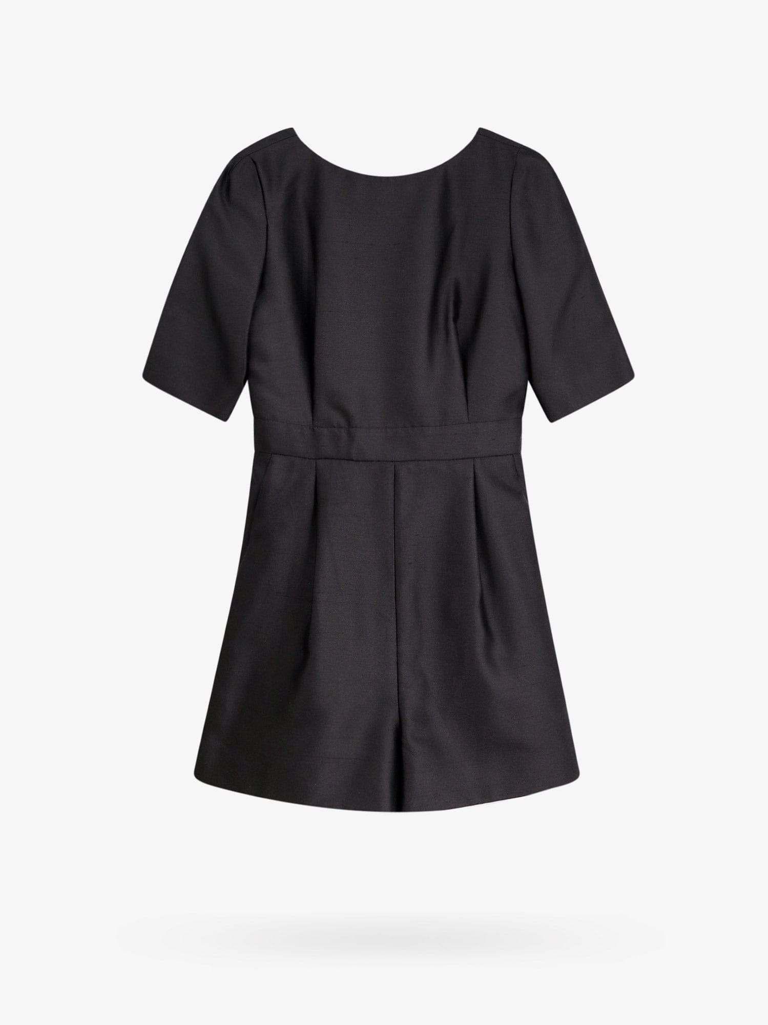 Shop Max Mara Silk And Cotton Jumpsuit In Black