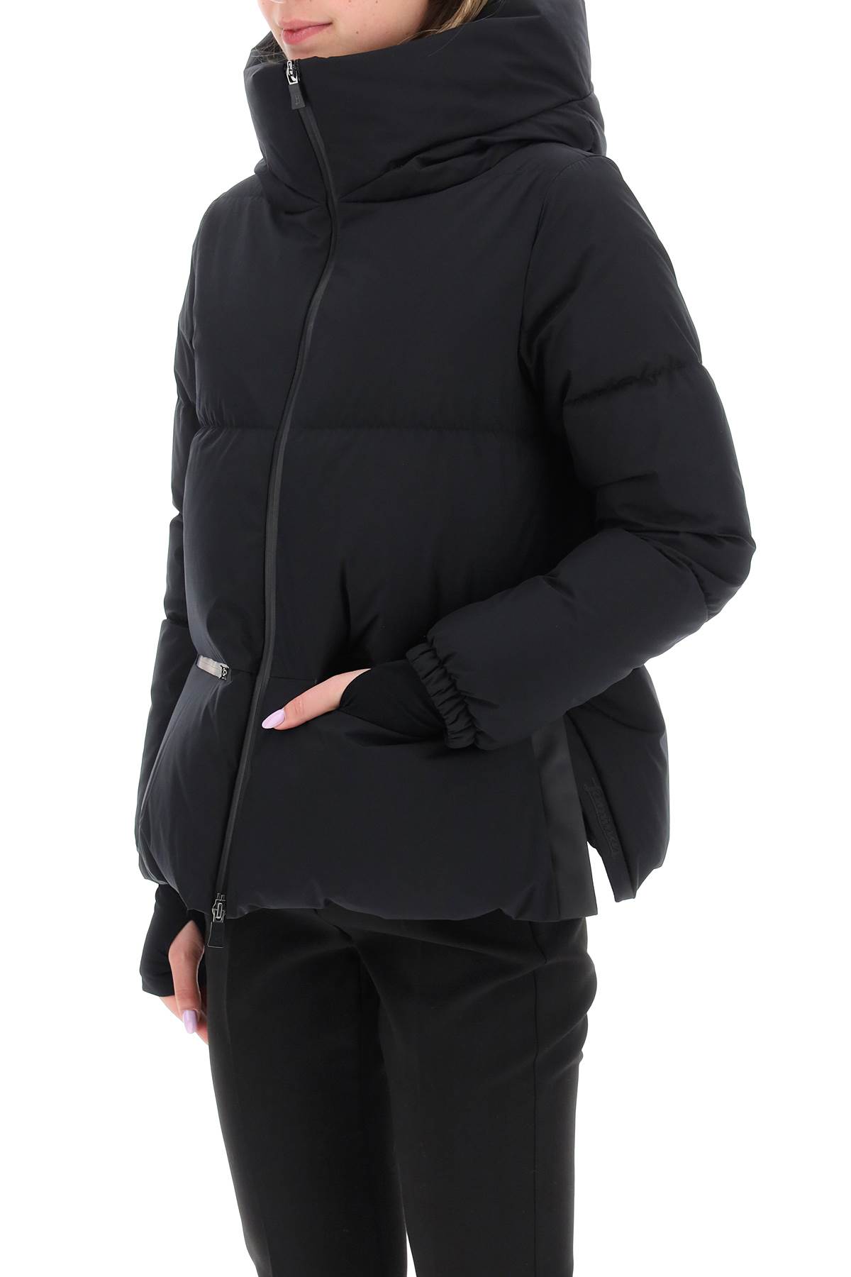 Shop Herno Down Jacket In Gore-tex Infinium Windstopper In Black