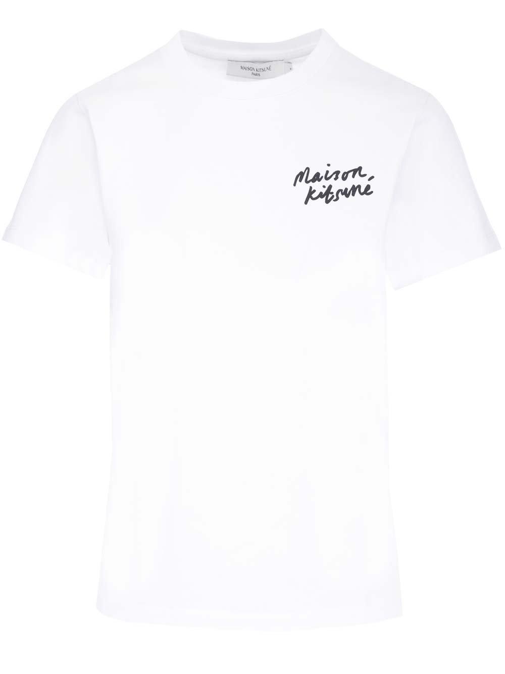 Maison Kitsuné Mini Handwriting Logo Print T-shirt