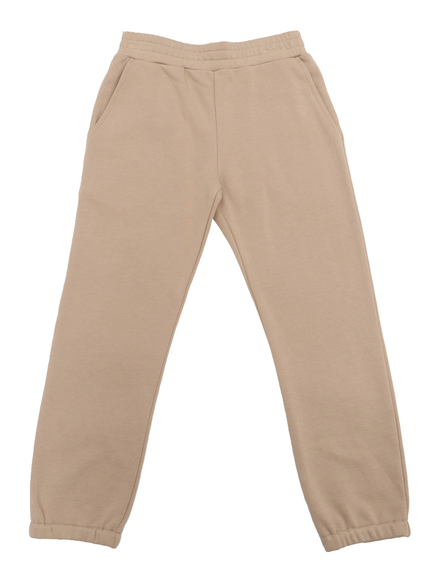 Golden Goose Journey Unisex Jogging Pants Fleece Cotton W Embroidery In Grey