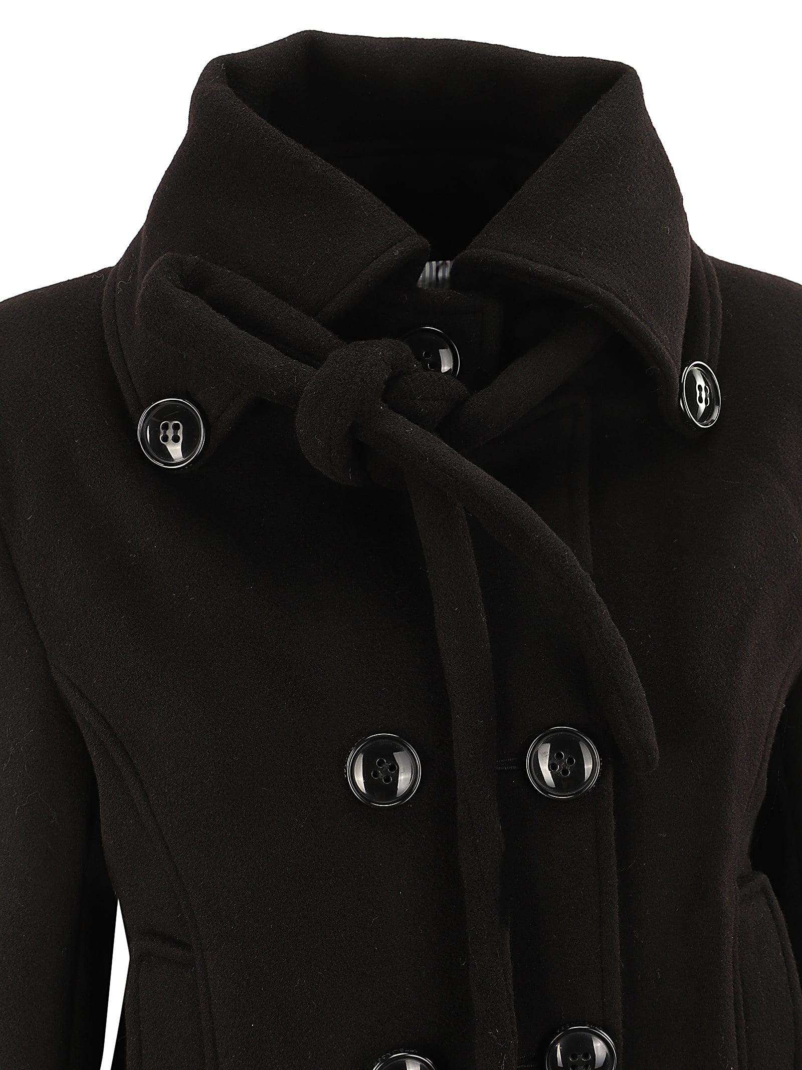 Shop Ottolinger High Collar Jacket In Black