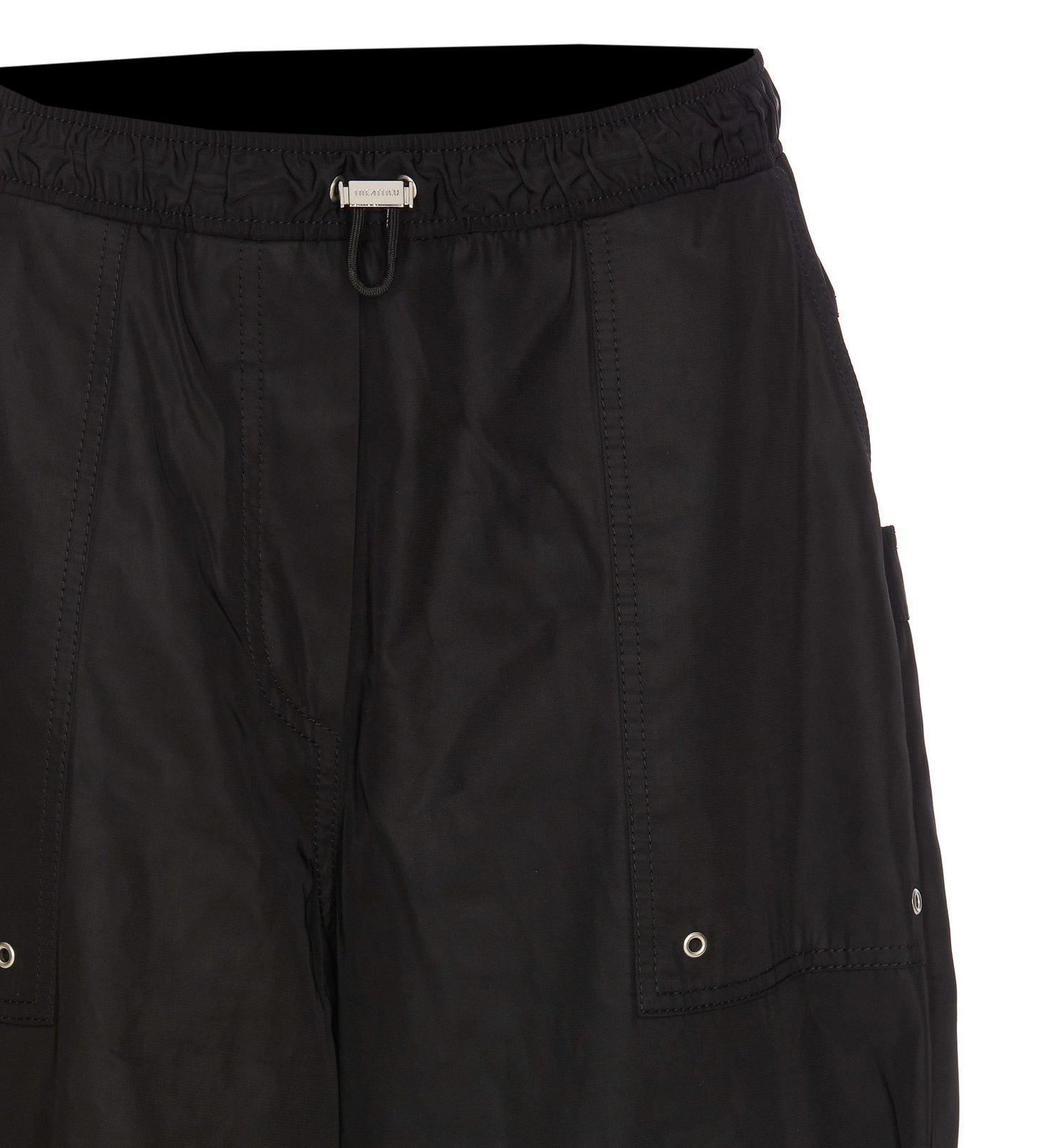 Shop Attico Oversized Long Pants In Black