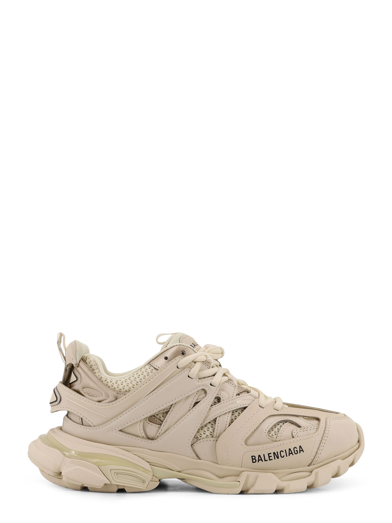 Balenciaga Track Faux-leather And Recycled-mesh Trainers In Neutral