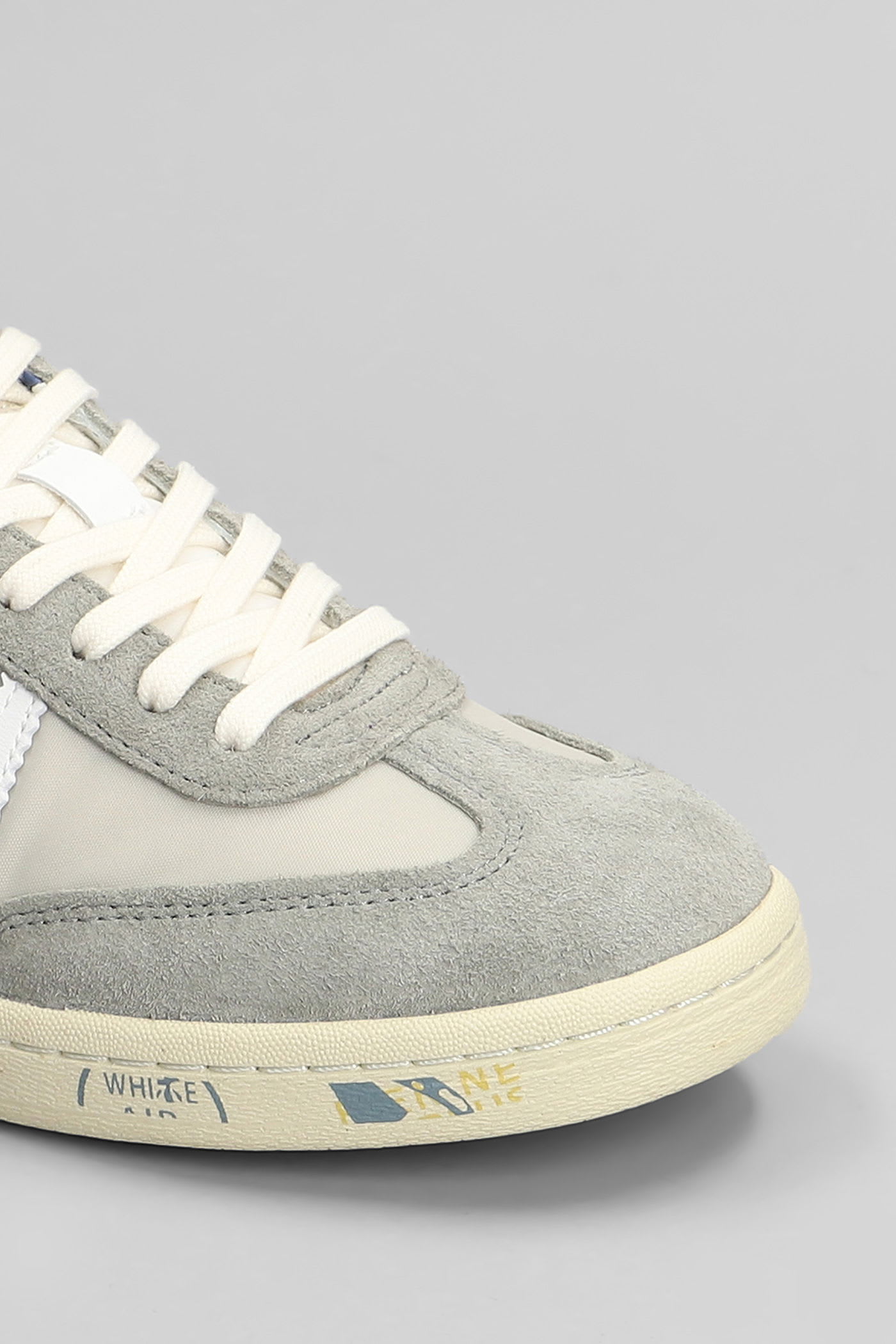 Premiata Bonnie Sneakers In Grey Suede And Fabric In Gray