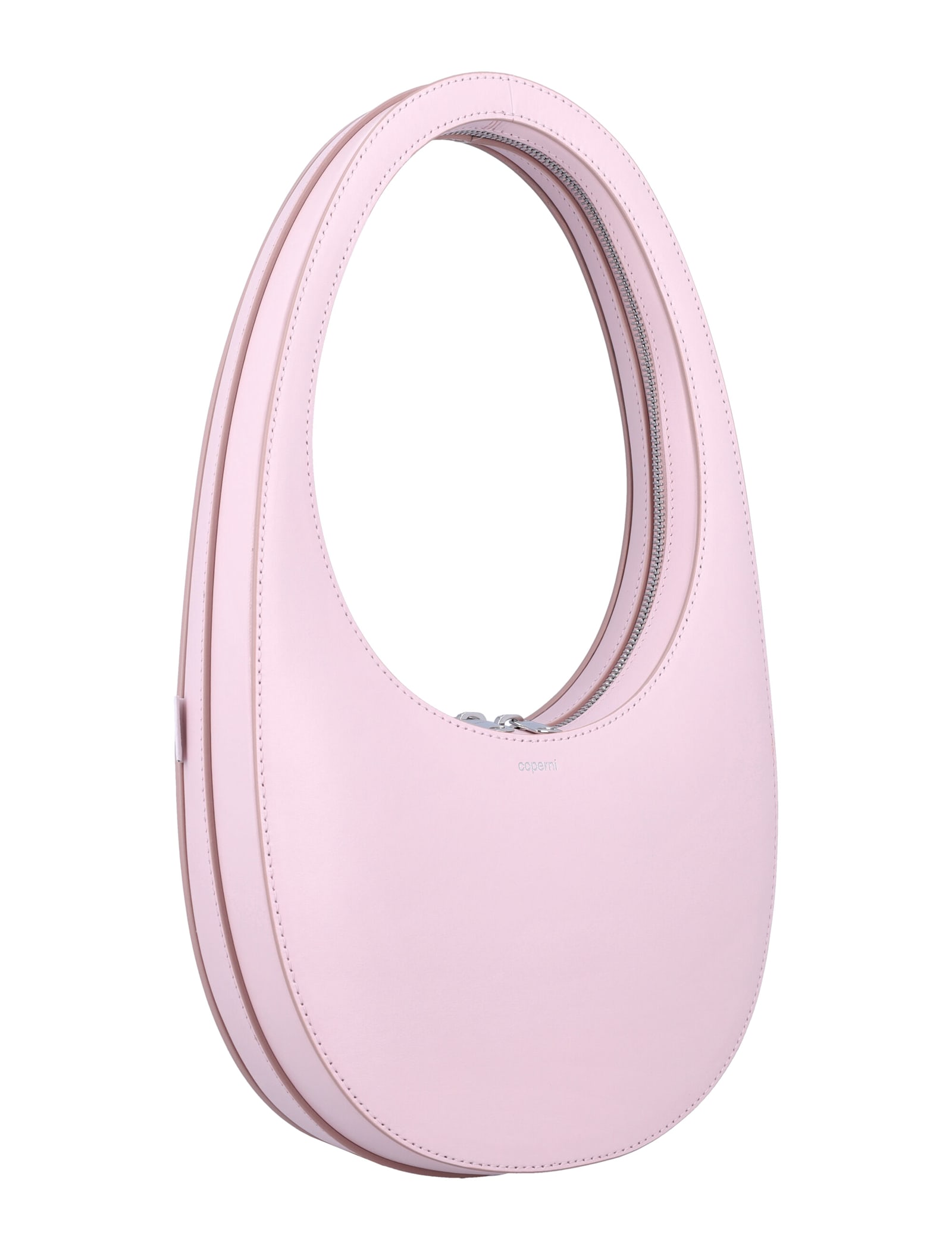 Coperni Curved Smooth Top Handle Shoulder Bag In Pink
