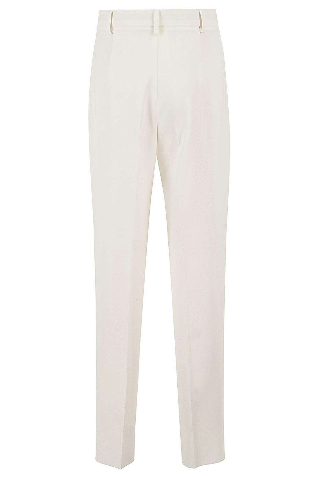 Shop Max Mara Straight Leg Tailored Trousers In White