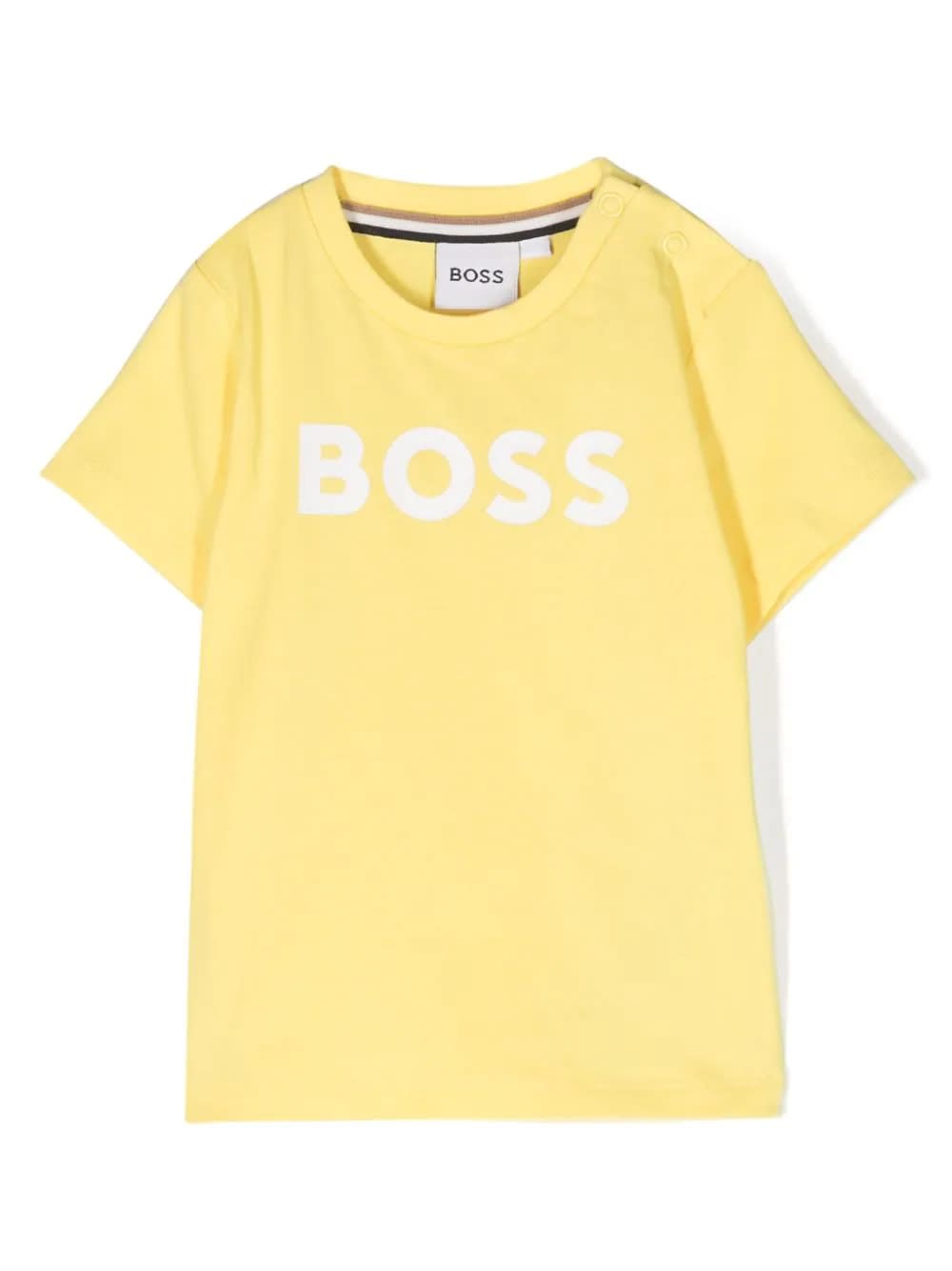 Shop Hugo Boss T-shirt With Print In Yellow