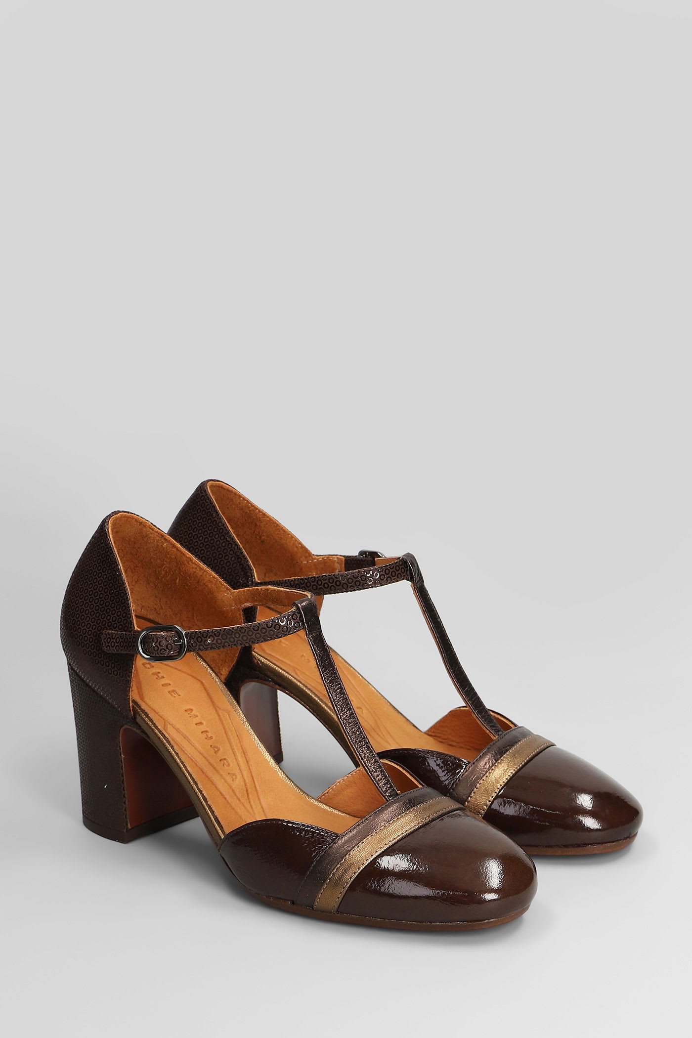 Chie Mihara 65mm Miver Sequin-embellished T-bar Pumps In Brown