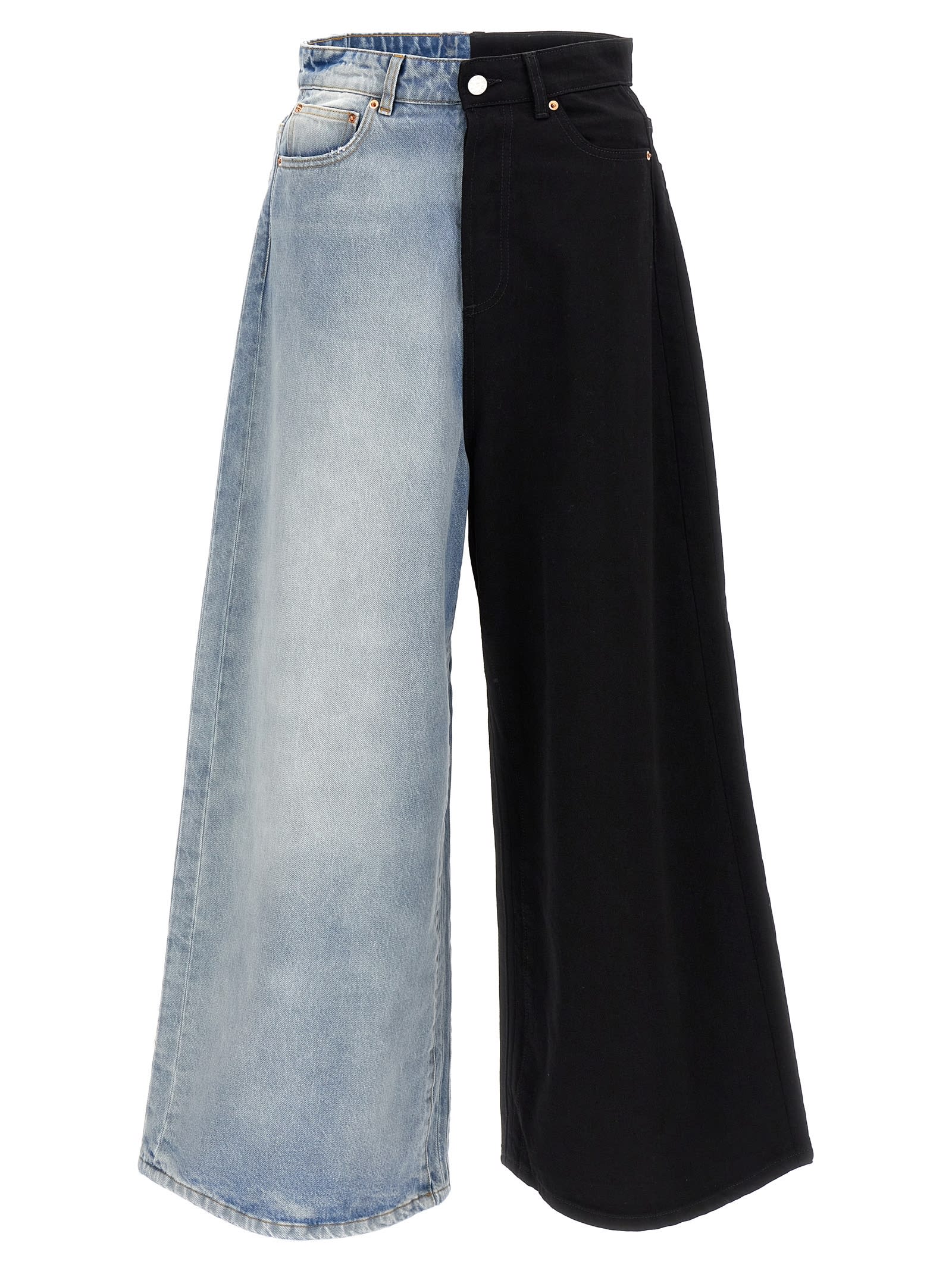 VETEMENTS SPLIT DECONSTRUCTED BIG SHAPE JEANS 