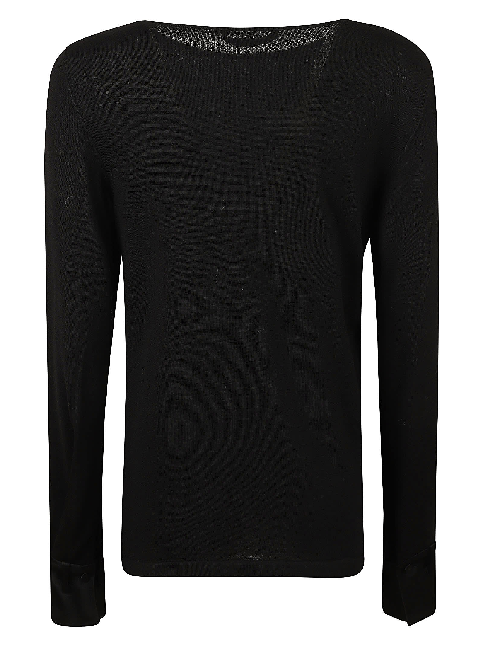 Shop Alberta Ferretti Boat Neck Jumper In Black