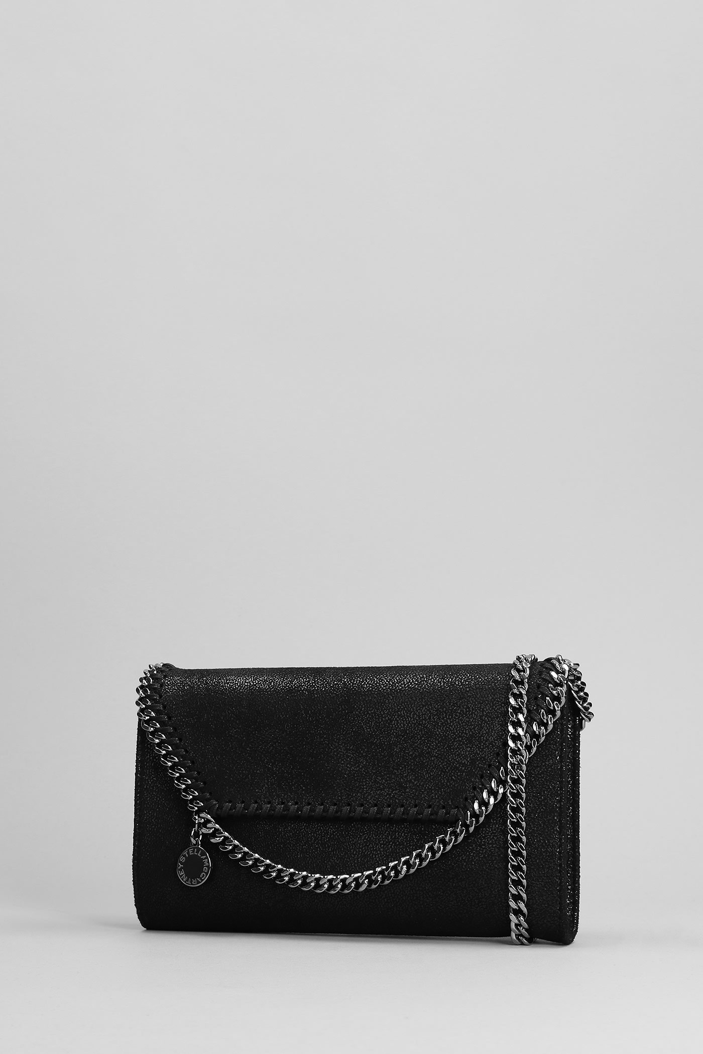 Shop Stella Mccartney Falabella Shoulder Bag In Black Faux Leather