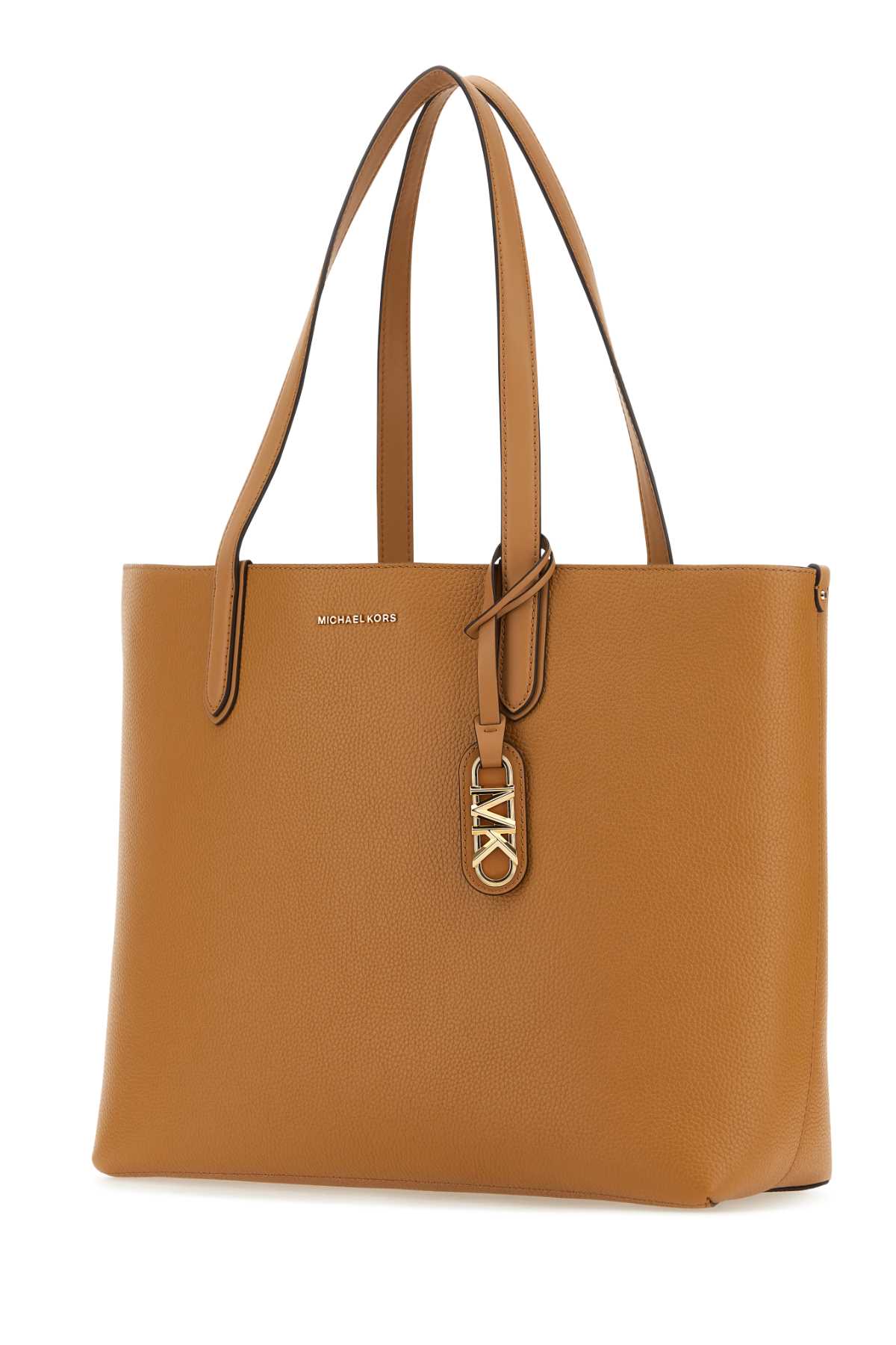 Michael Kors Camel Leather Extra-large Eliza Shopping Bag In Palepeanut