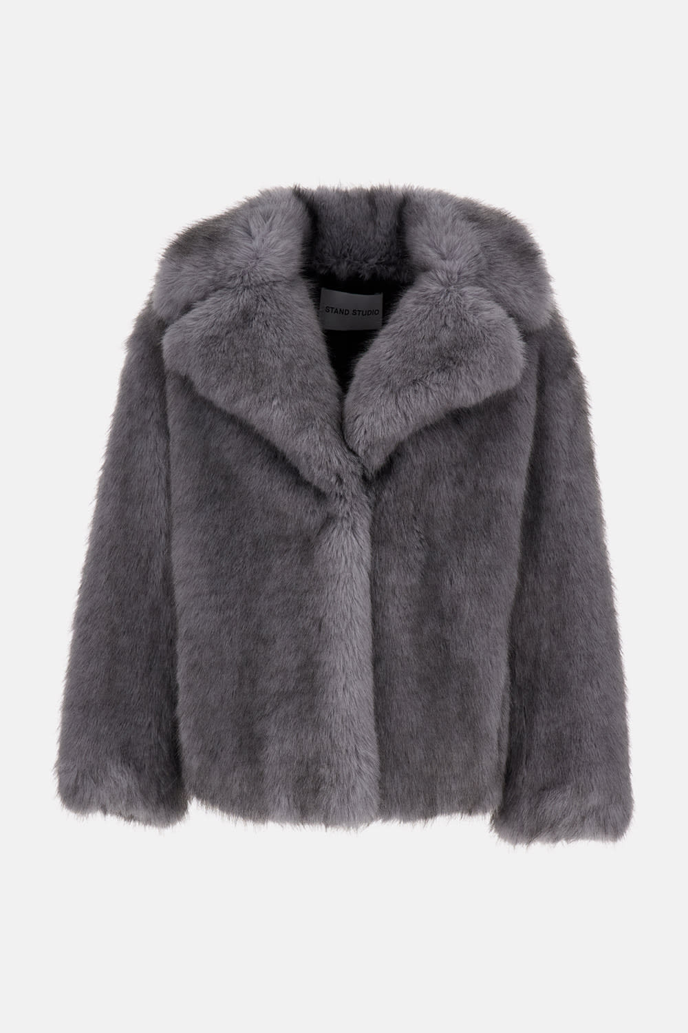 Stand Studio Faux Fur Valentina Jacket In Gray