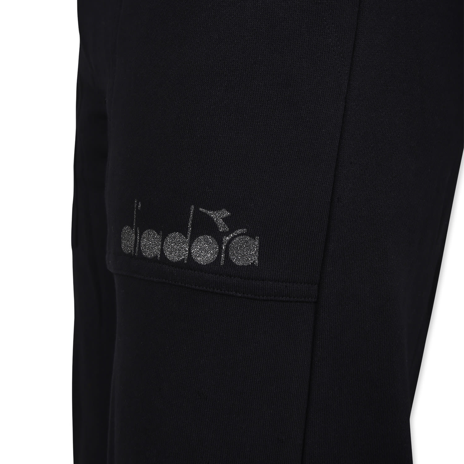 Diadora Black Trousers For Girl With Logo In Black