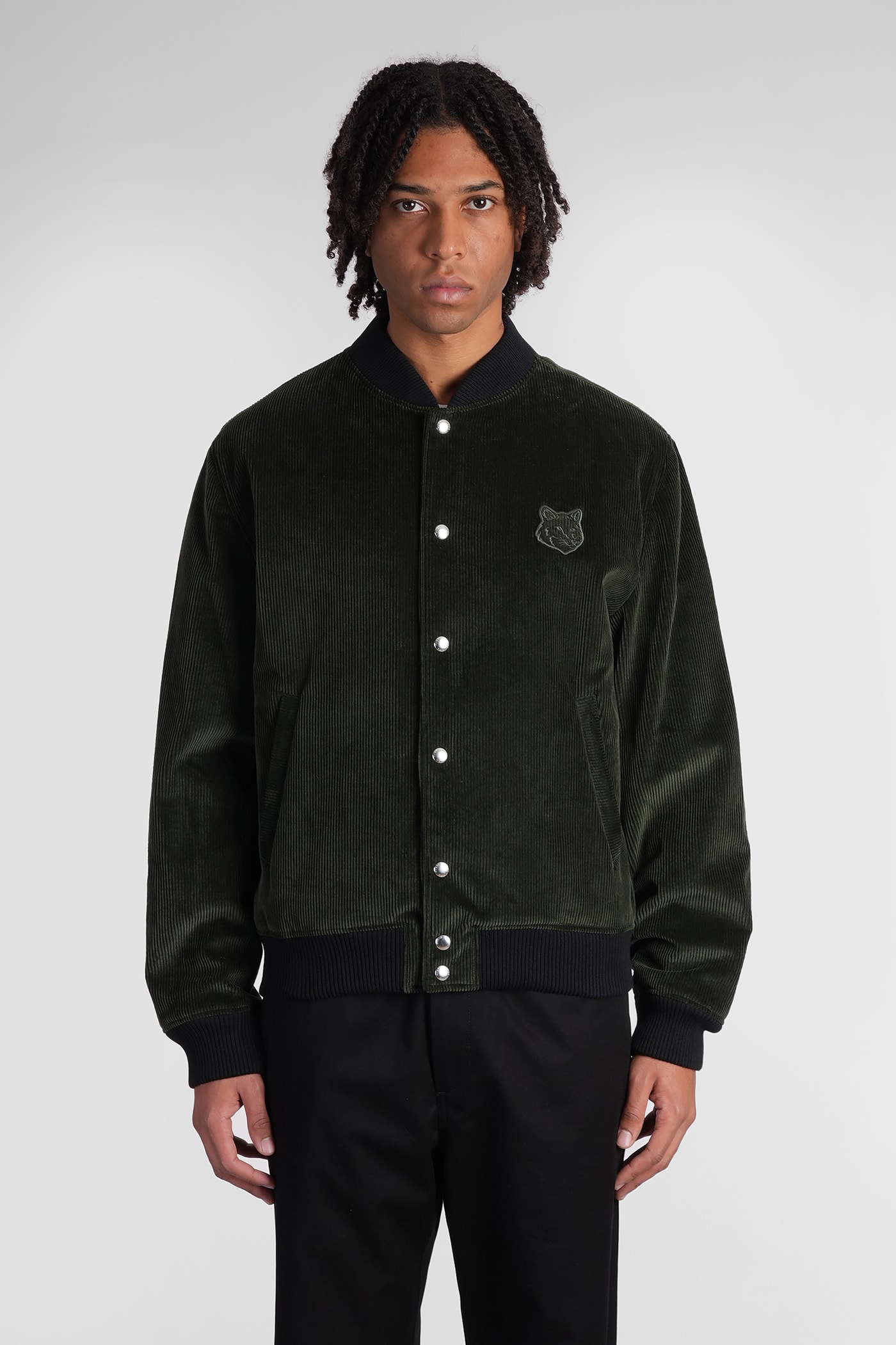 Maison Kitsuné Casual Jacket In Green Cotton