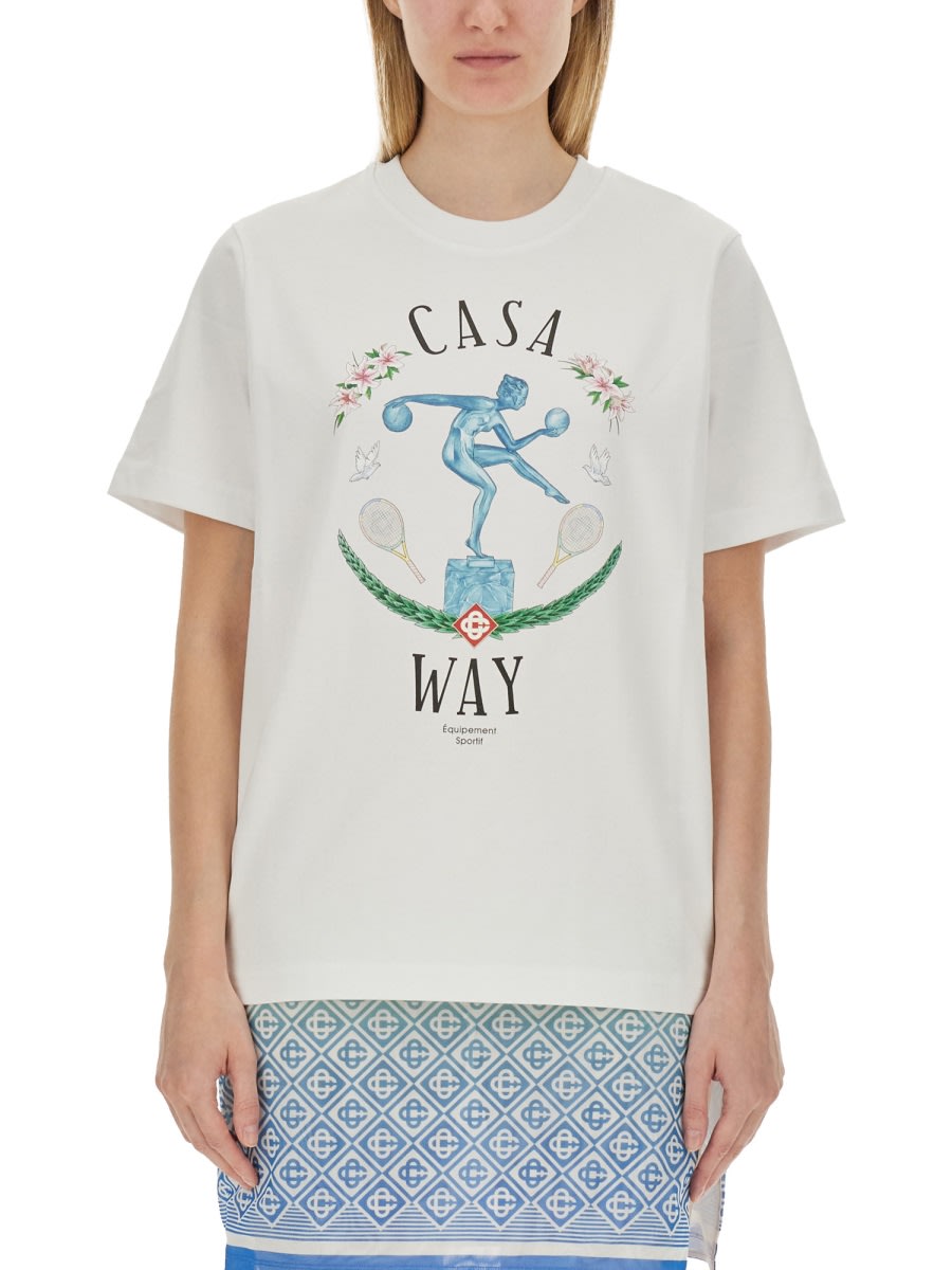 Shop Casablanca T-shirt With Logo In White