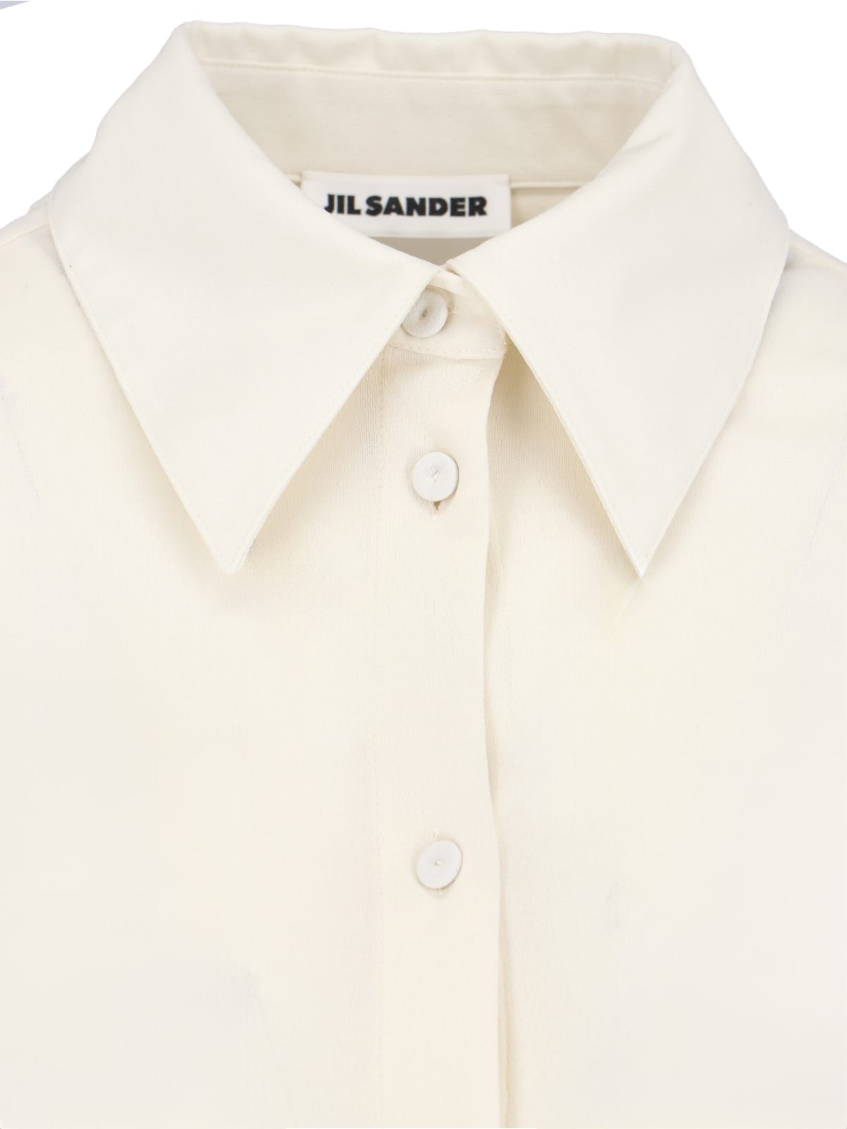 Shop Jil Sander Silk Shirt In White