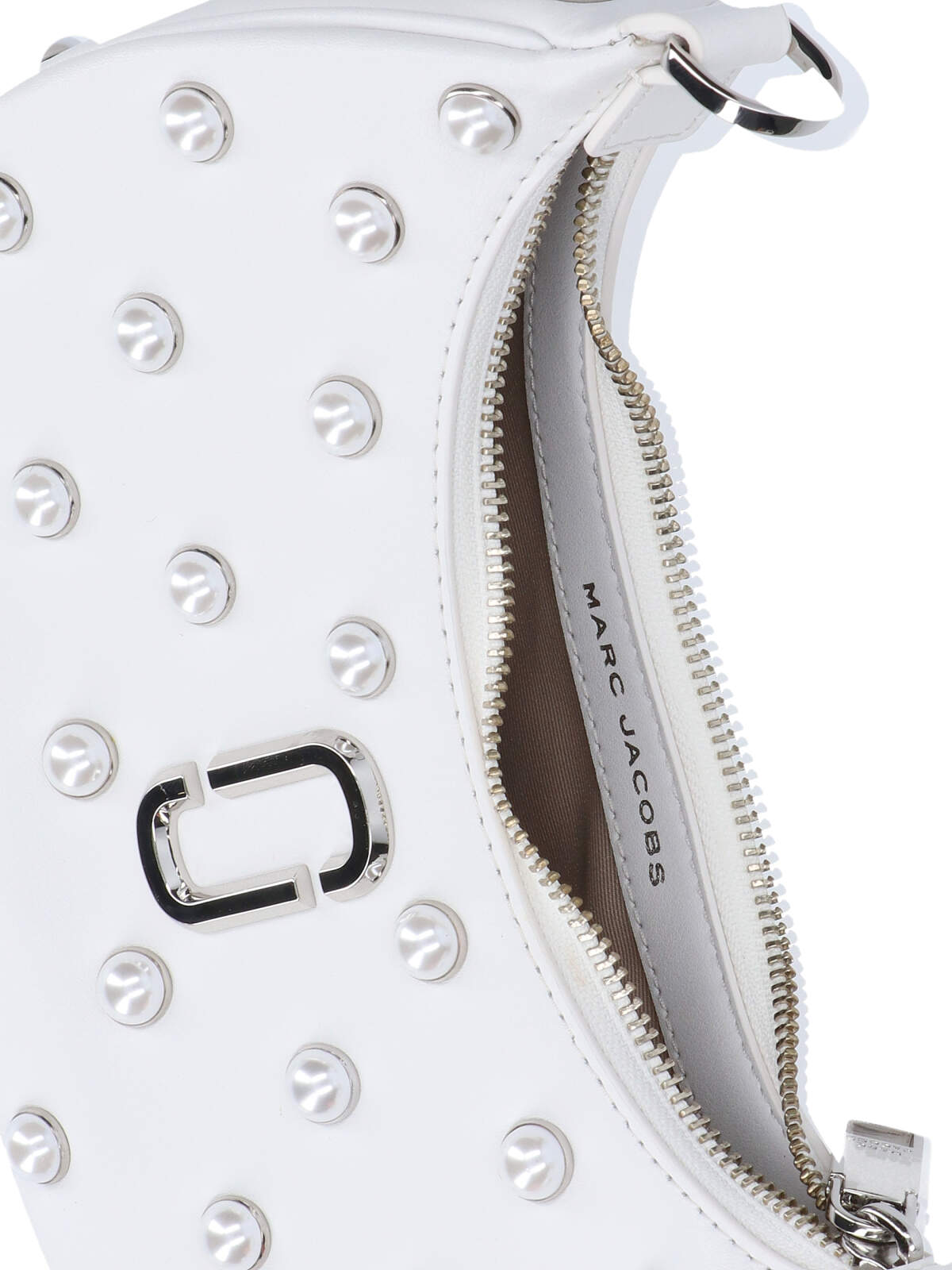 Shop Marc Jacobs The Pearl Curve Bag Shoulder Bag In White