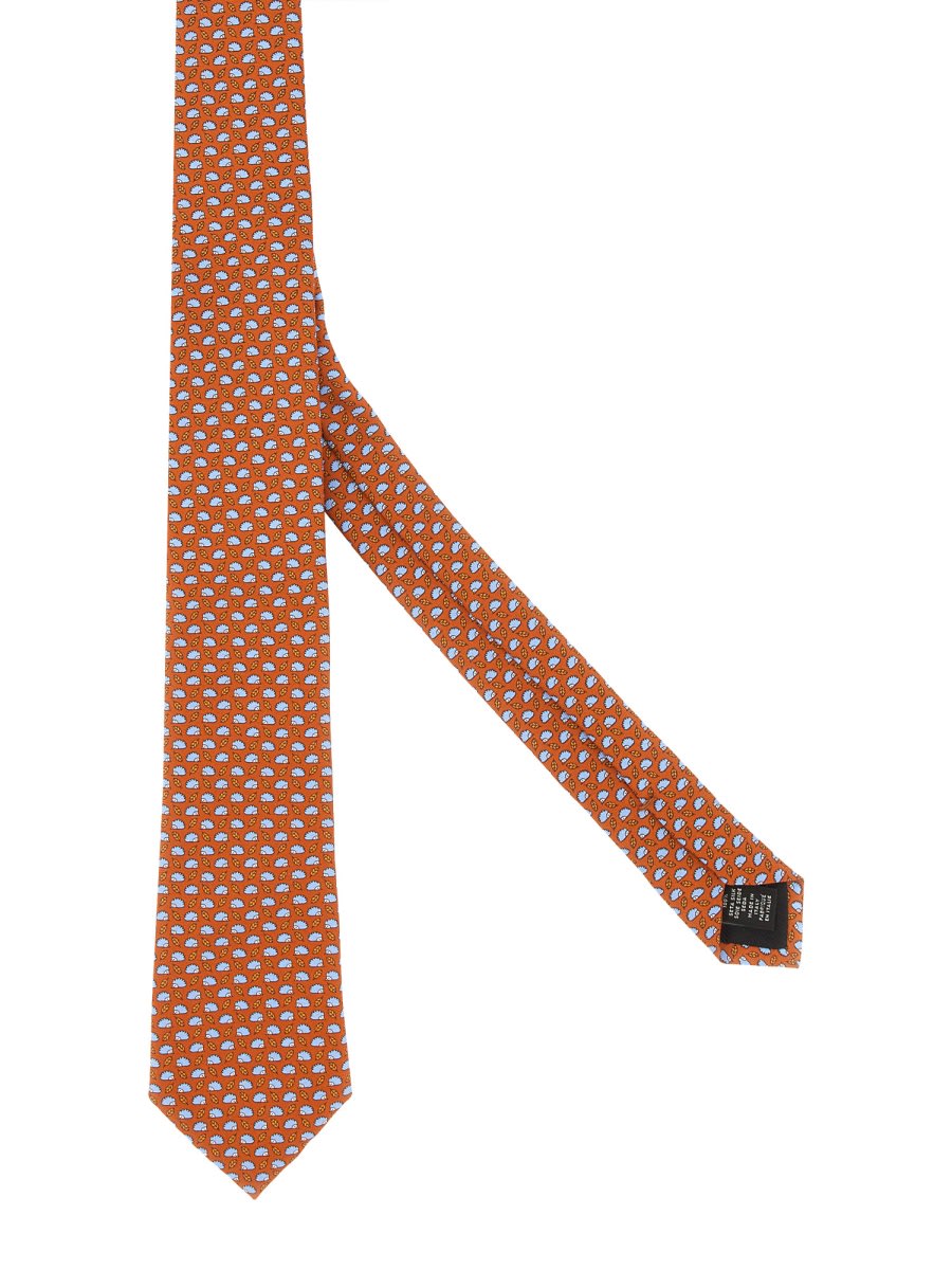 Shop Zegna Silk Tie In Multicolour