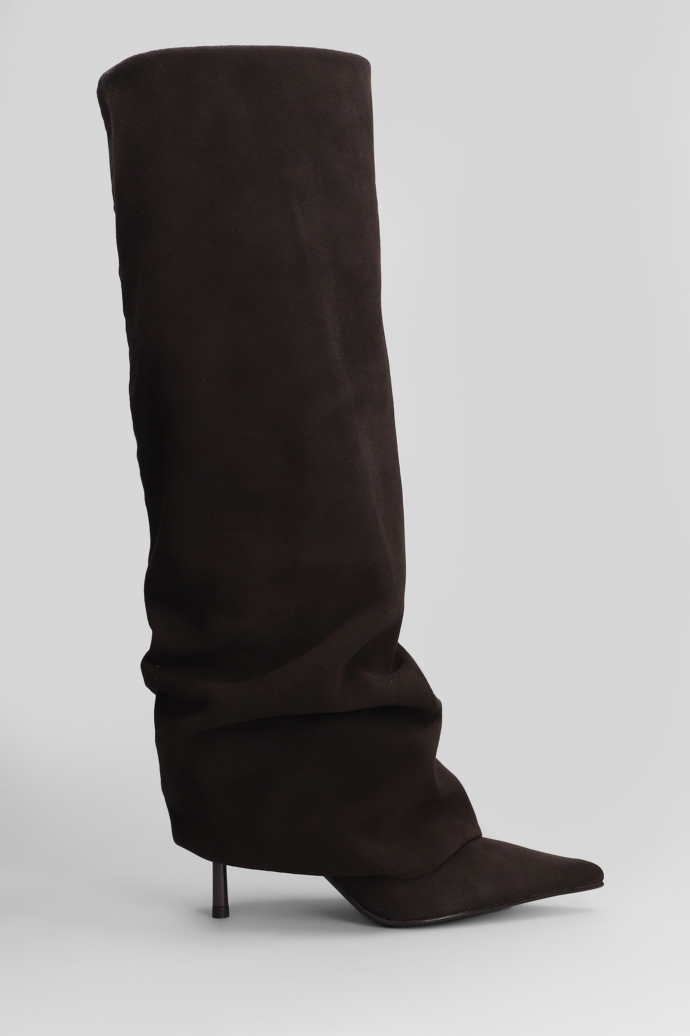 Le Silla Andy High Heels Boots In Brown Suede In Brown