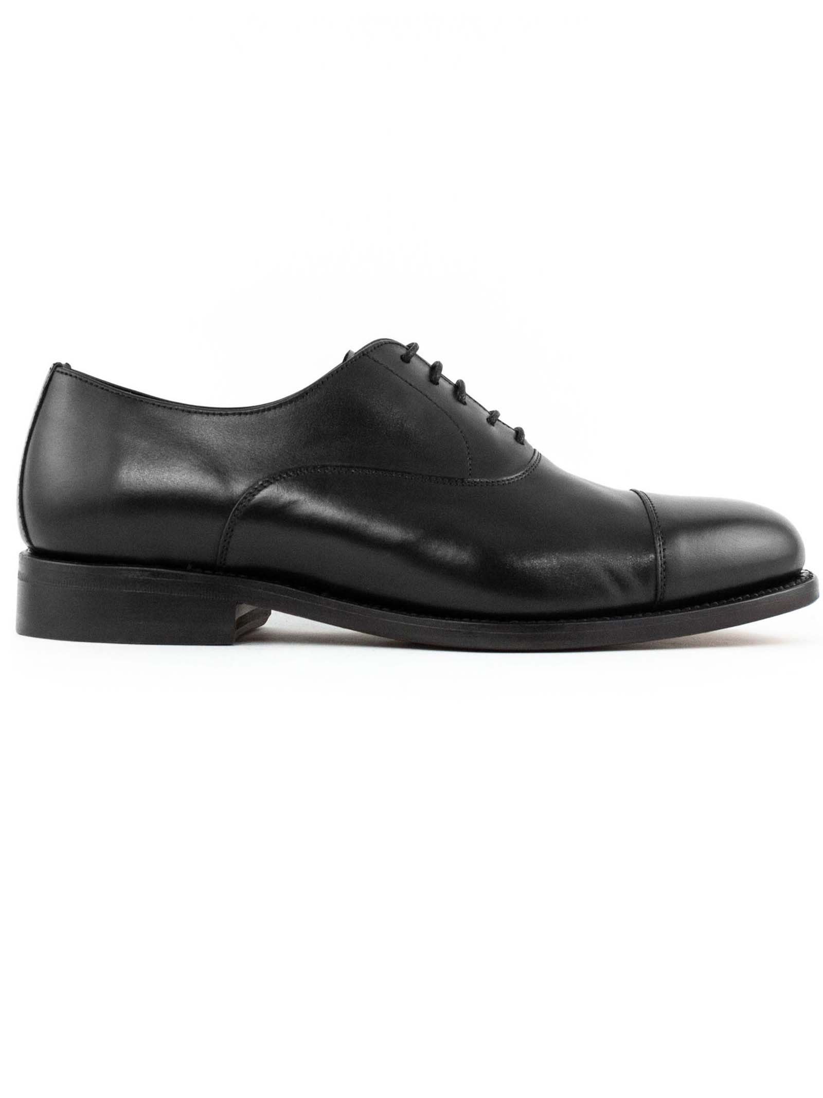 Berwick 1707 Black Calfskin Classic Oxford Shoes