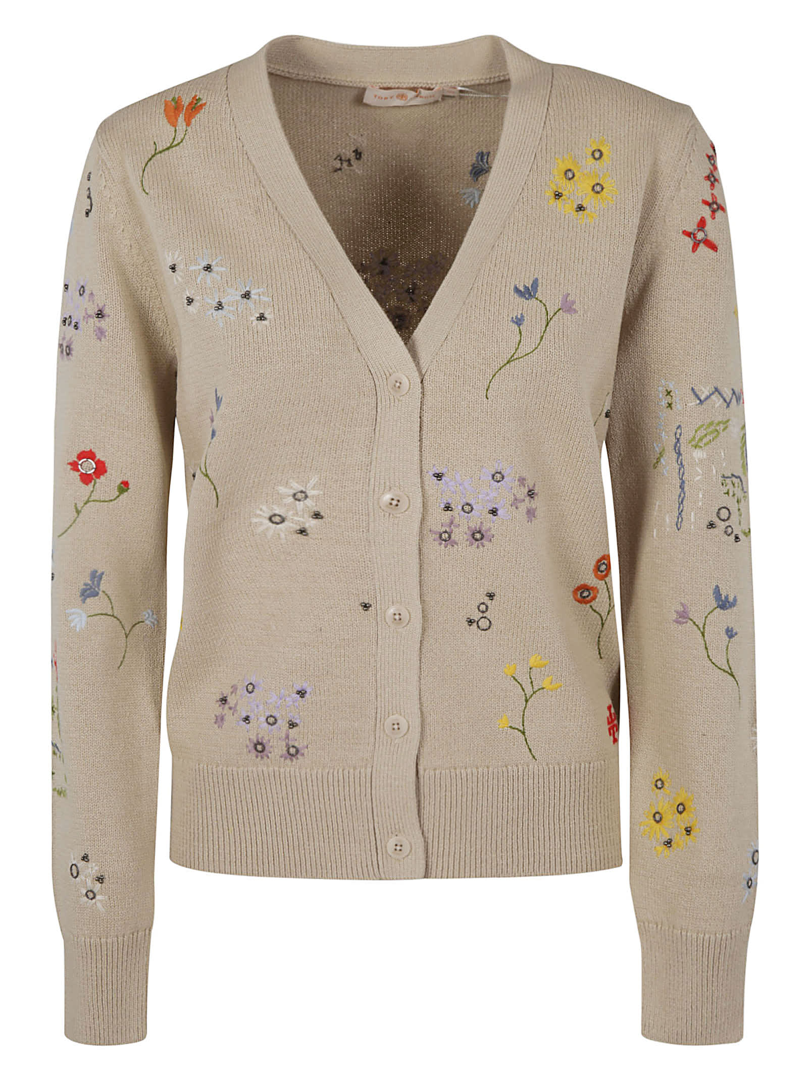 Tory Burch Floral Embroidered Simone Cardigan