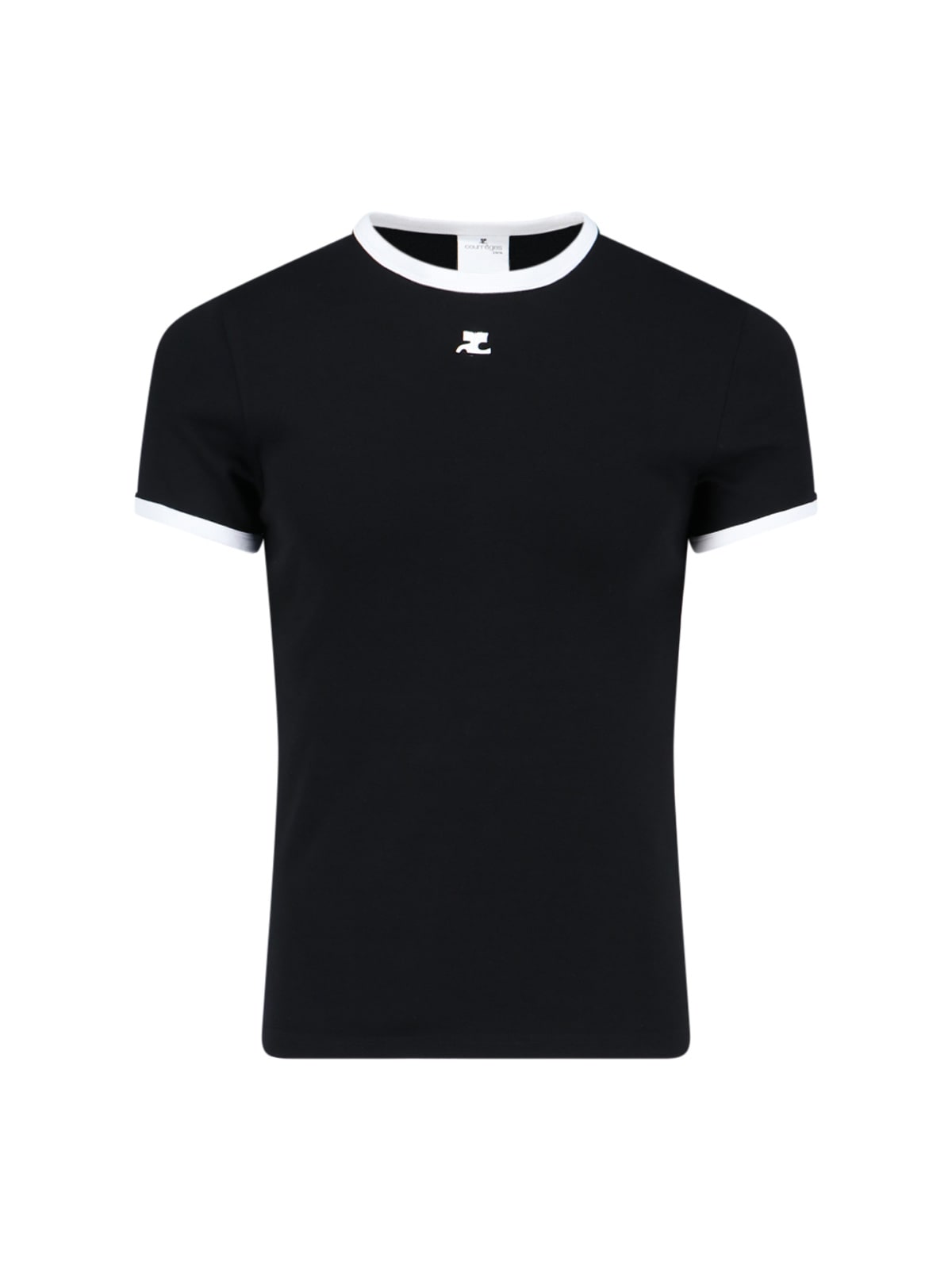 Shop Courrèges Bumpy Reedition T-shirt In Black