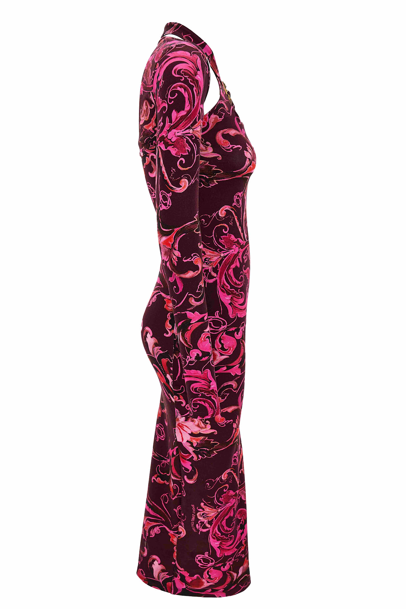 Versace Jeans Couture Dress With Long Sleeves In Purple