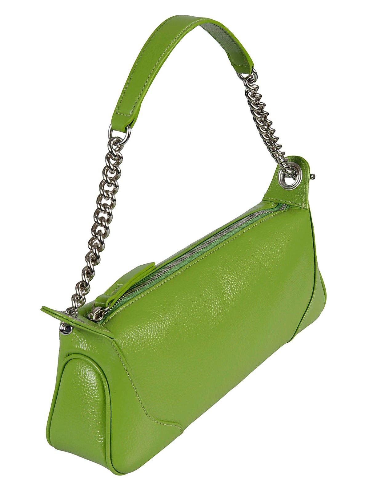 Shop By Far Samira Zipped Shoulder Bag In Pistachio