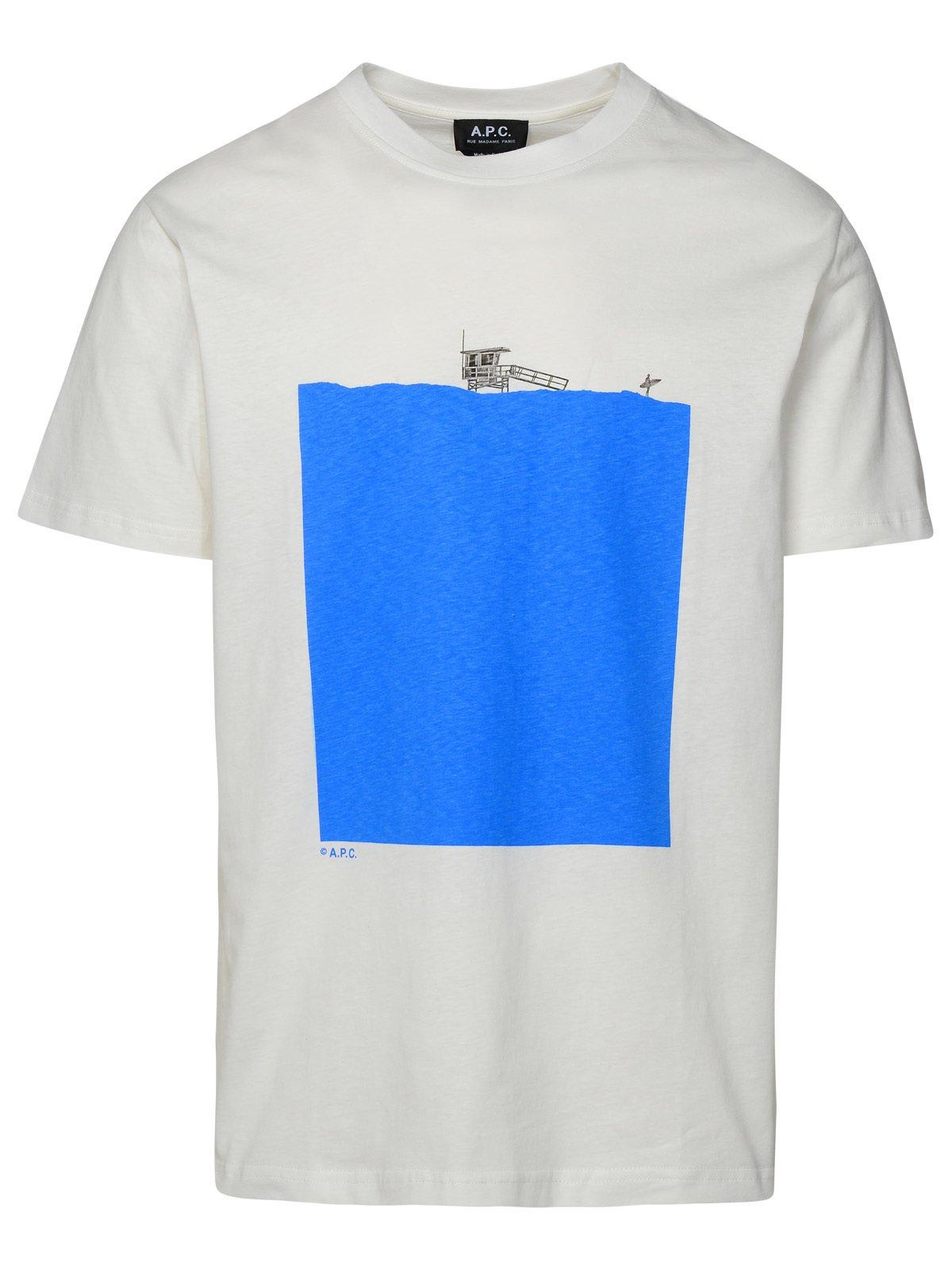 Apc Graphic Printed Crewneck T-shirt In Iaa Blue