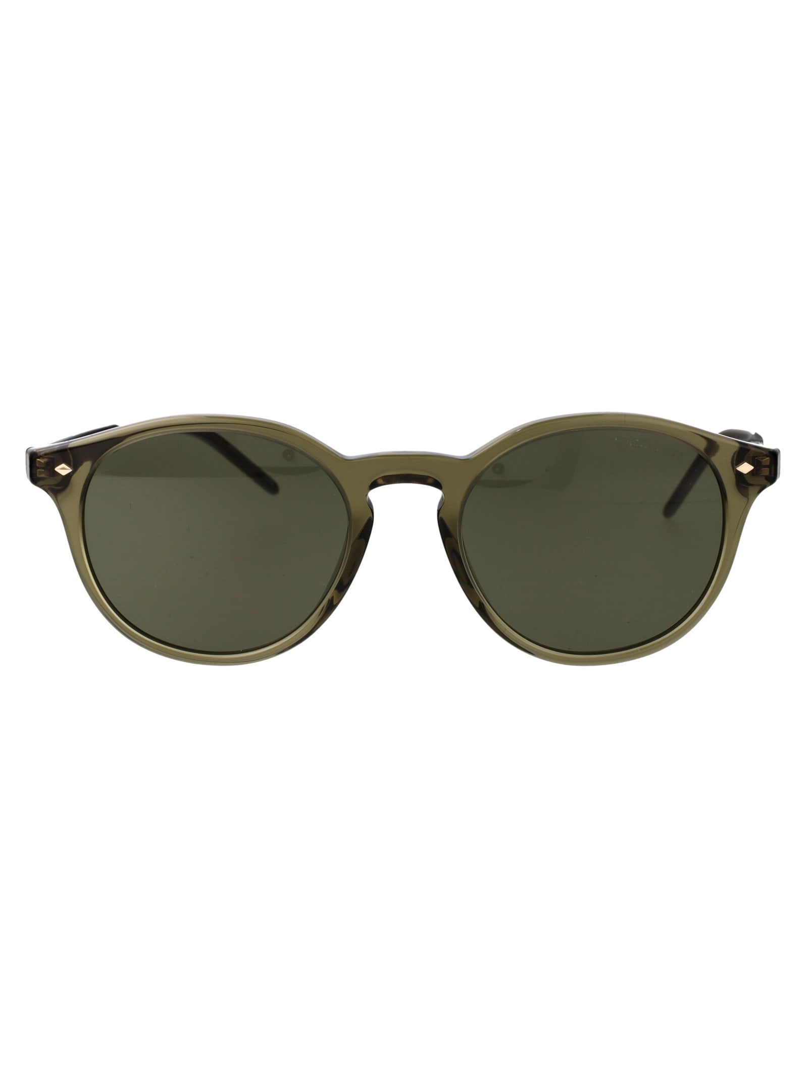 Shop Giorgio Armani 0ar8211 Sunglasses In 607452 Transparent Green