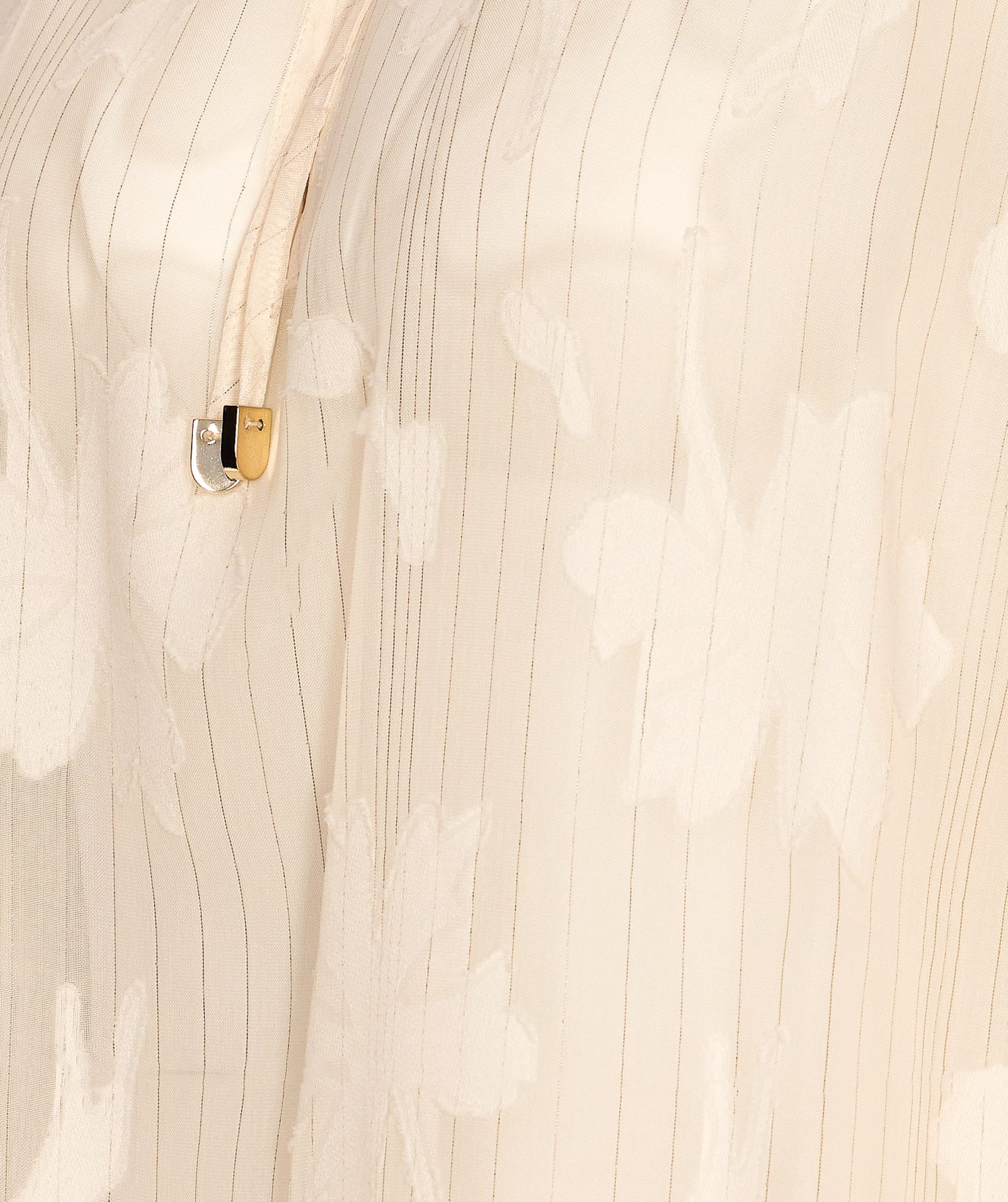 Liu •jo Floral Pattern Sheer Fabric V-neck Shirt